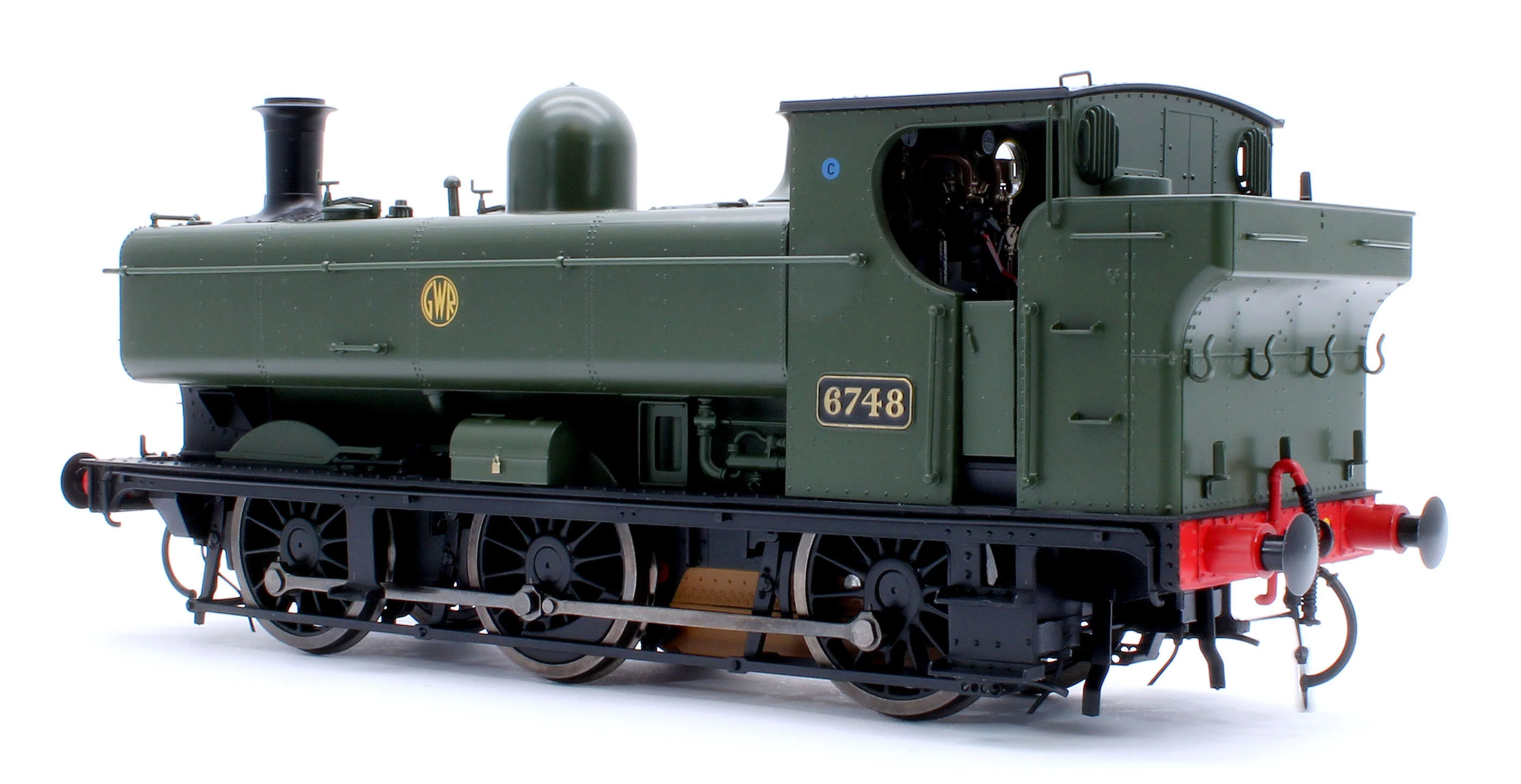 7S-007-014S Class 57xx Pannier GWR Shirtbutton Green 6748 - Steam Tank Locomotive - Sound Fitted - Image 3