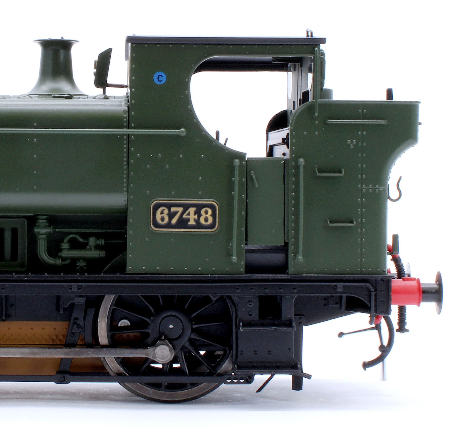 7S-007-014S Class 57xx Pannier GWR Shirtbutton Green 6748 - Steam Tank Locomotive - Sound Fitted - Image 8