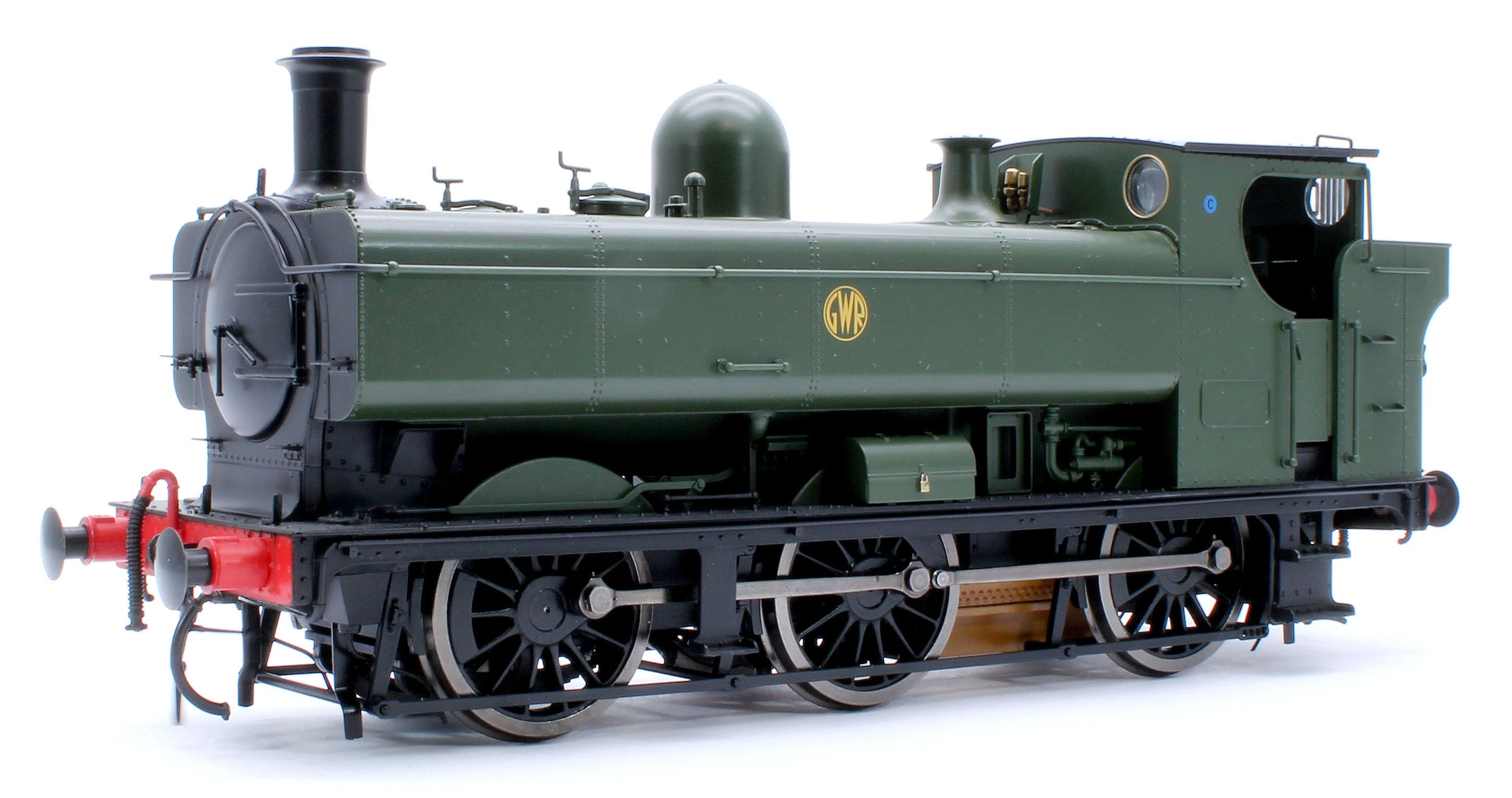 7S-007-014U Class 57xx Pannier GWR Shirtbutton Green Unnumbered - Steam Tank Locomotive