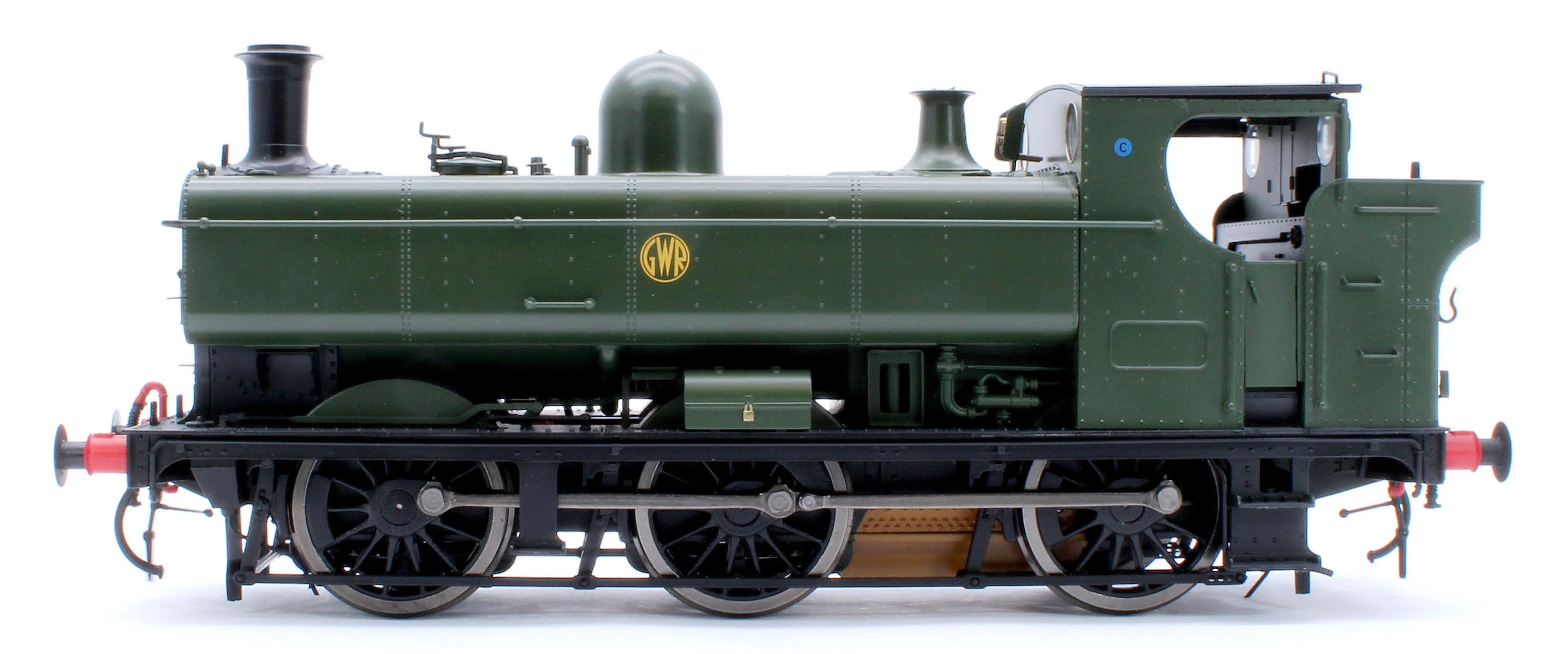 7S-007-014U Class 57xx Pannier GWR Shirtbutton Green Unnumbered - Steam Tank Locomotive - Image 2
