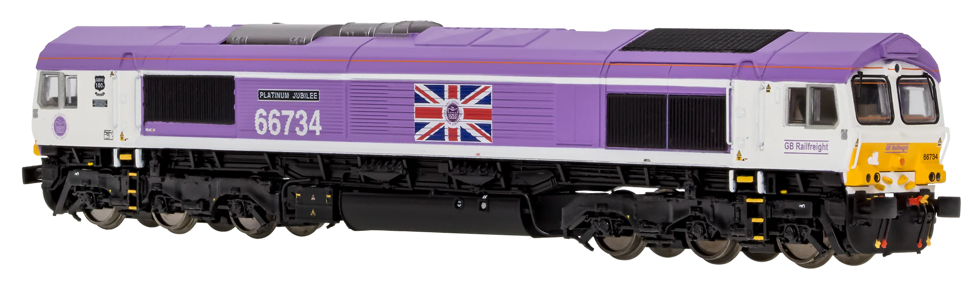 2D-066-006D Class 66 66734 Jubilee Pink "Platinum Jubilee" Diesel Locomotive - DCC Fitted - Image 4