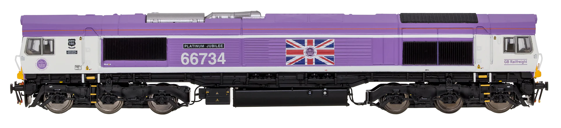 2D-066-006S Class 66 66734 Jubilee Pink "Platinum Jubilee" Diesel Locomotive - DCC Sound - Image 2