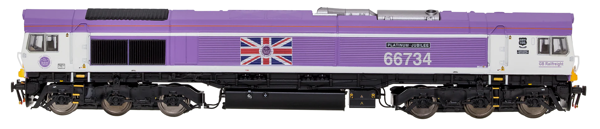 2D-066-006S Class 66 66734 Jubilee Pink "Platinum Jubilee" Diesel Locomotive - DCC Sound - Image 3