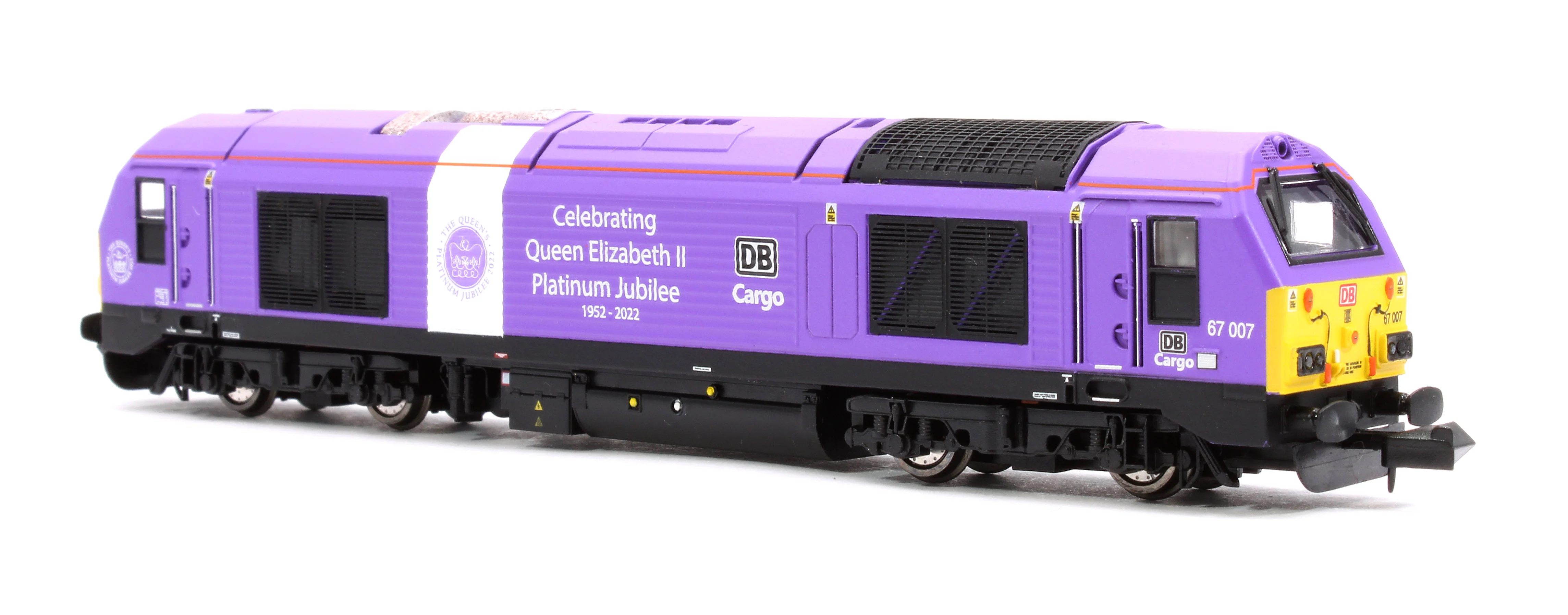 2D-010-016 Class 67 DB Cargo 'Celebrating Queen Elizabeth II Platinum Jubilee' 67007 Diesel Locomotive - Image 4