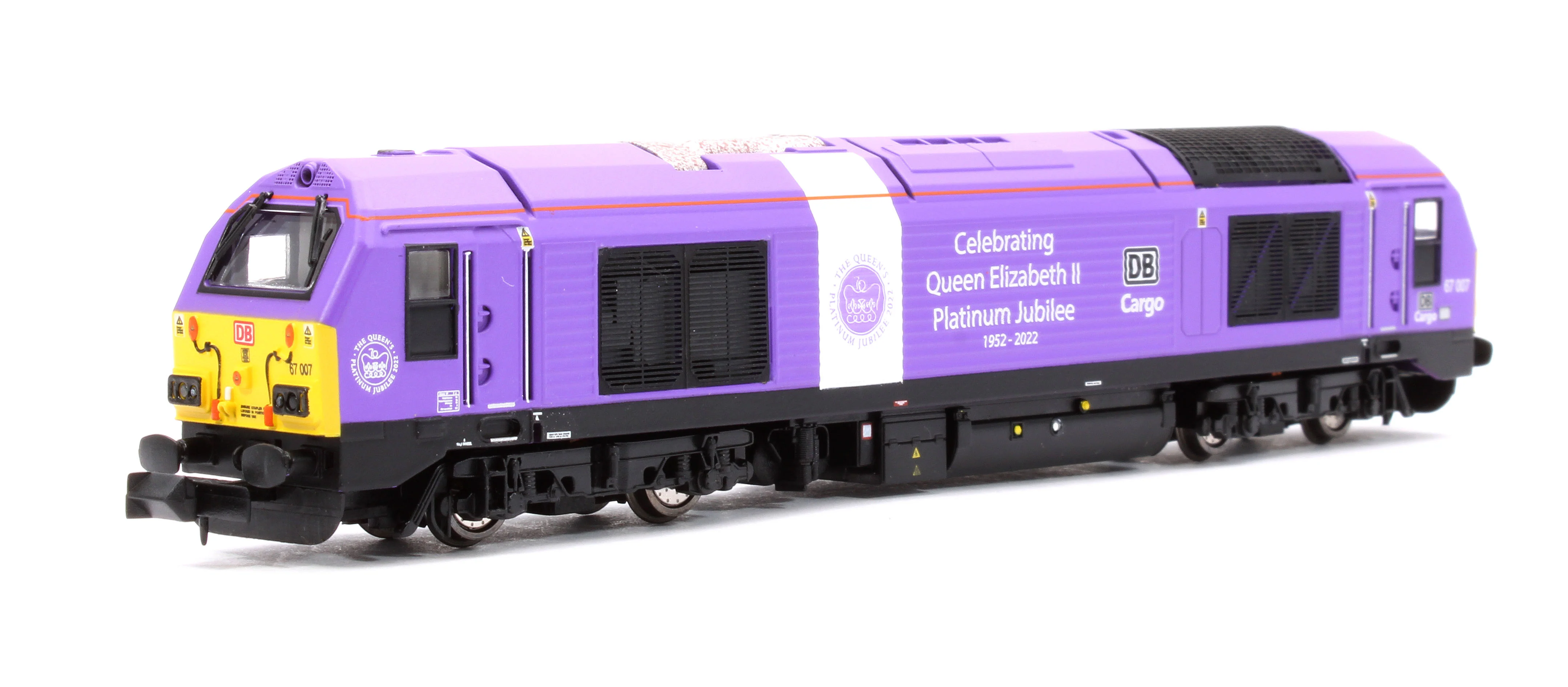 2D-010-016D Class 67 DB Cargo 'Celebrating Queen Elizabeth II Platinum Jubilee' 67007 Diesel Locomotive - DCC Fitted - Image 3