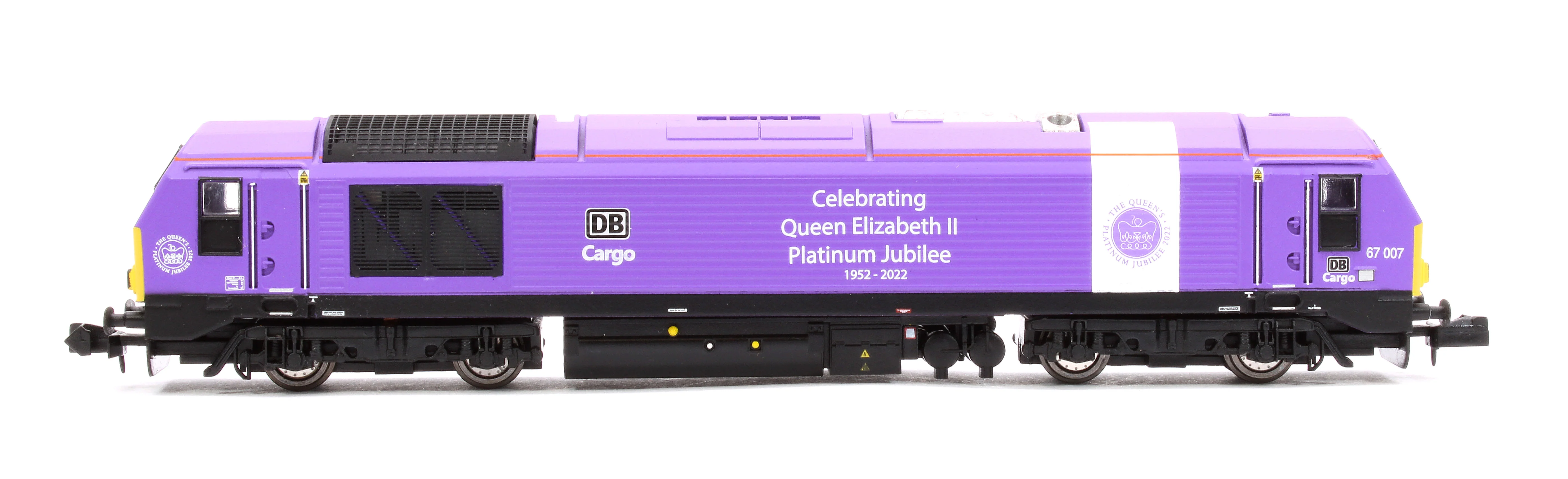 2D-010-016D Class 67 DB Cargo 'Celebrating Queen Elizabeth II Platinum Jubilee' 67007 Diesel Locomotive - DCC Fitted - Image 5