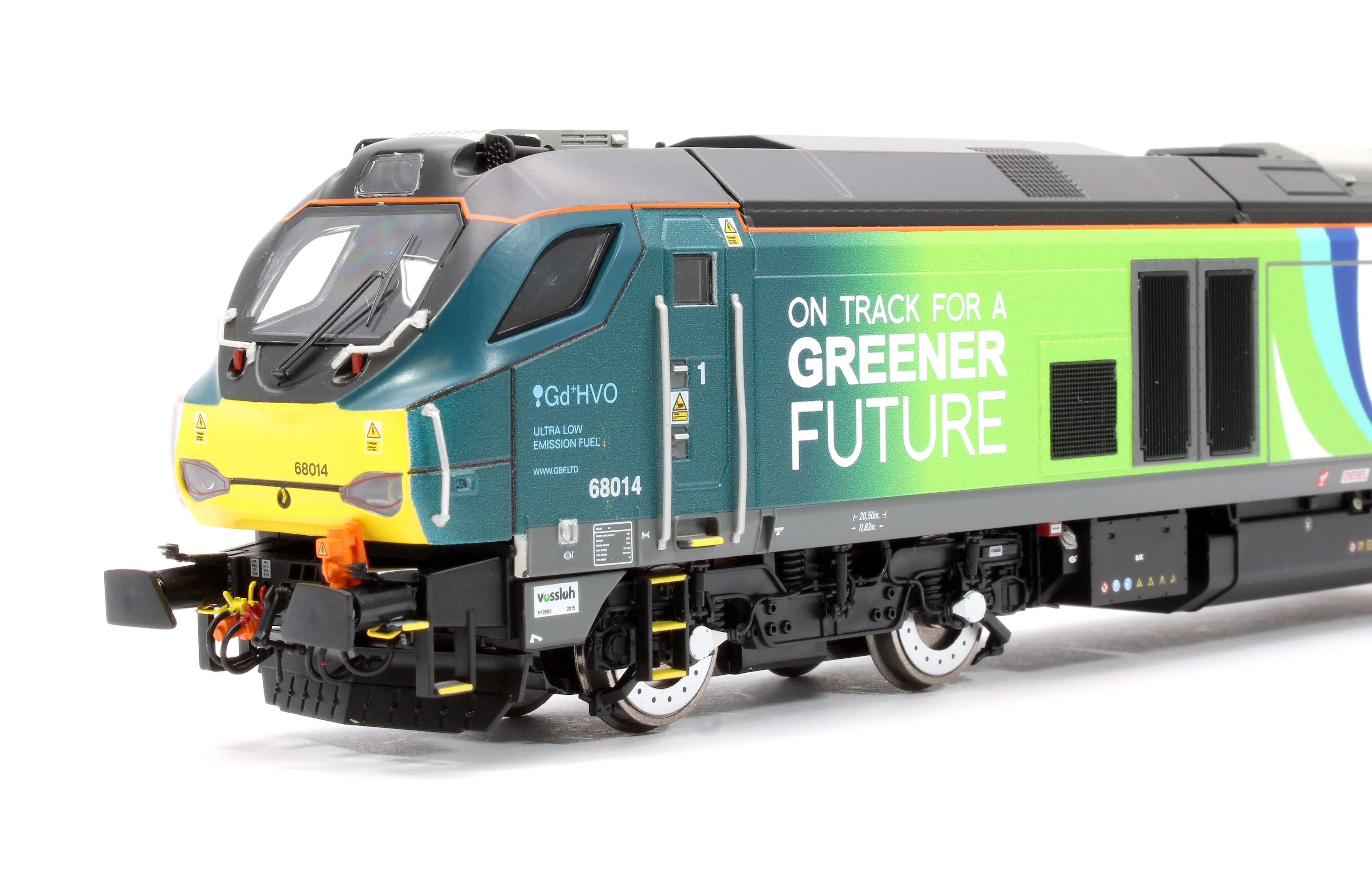 4D-022-028 Class 68 68014 Chiltern Green Bio Fuel Livery Diesel Locomotive - Image 9