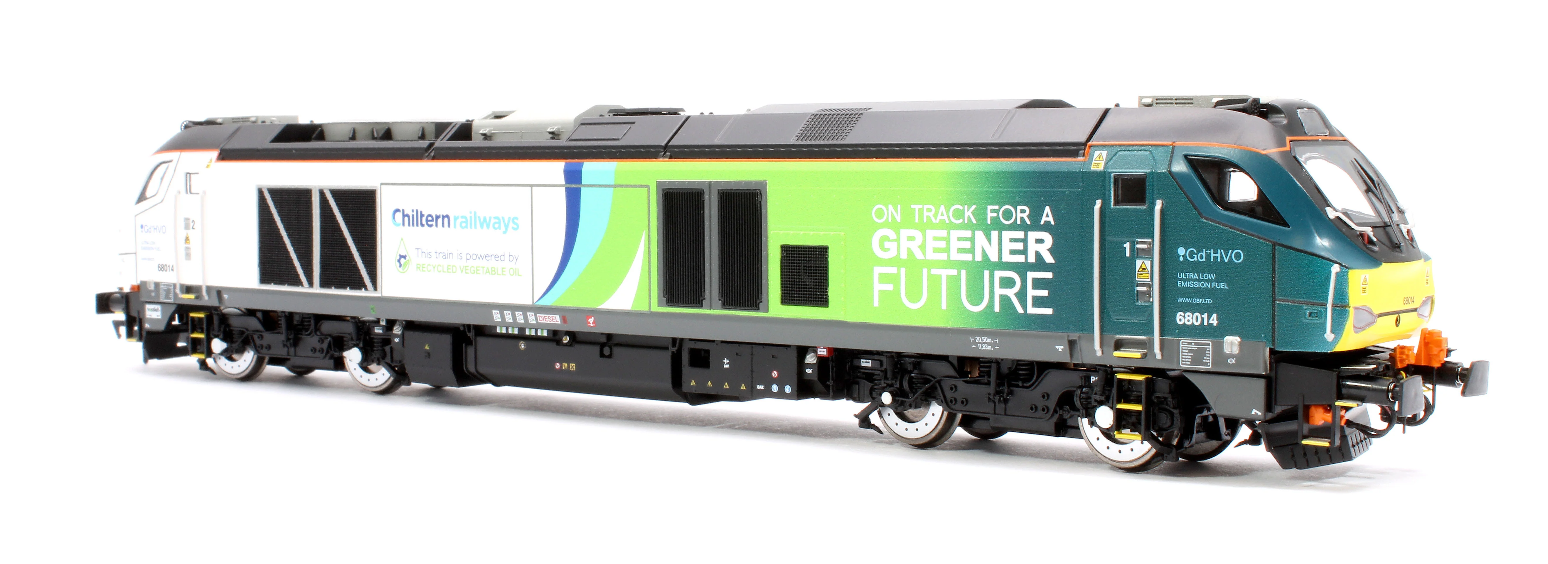 4D-022-028D Class 68 68014 Chiltern Green Bio Fuel Livery Diesel Locomotive - DCC Fitted - Image 4