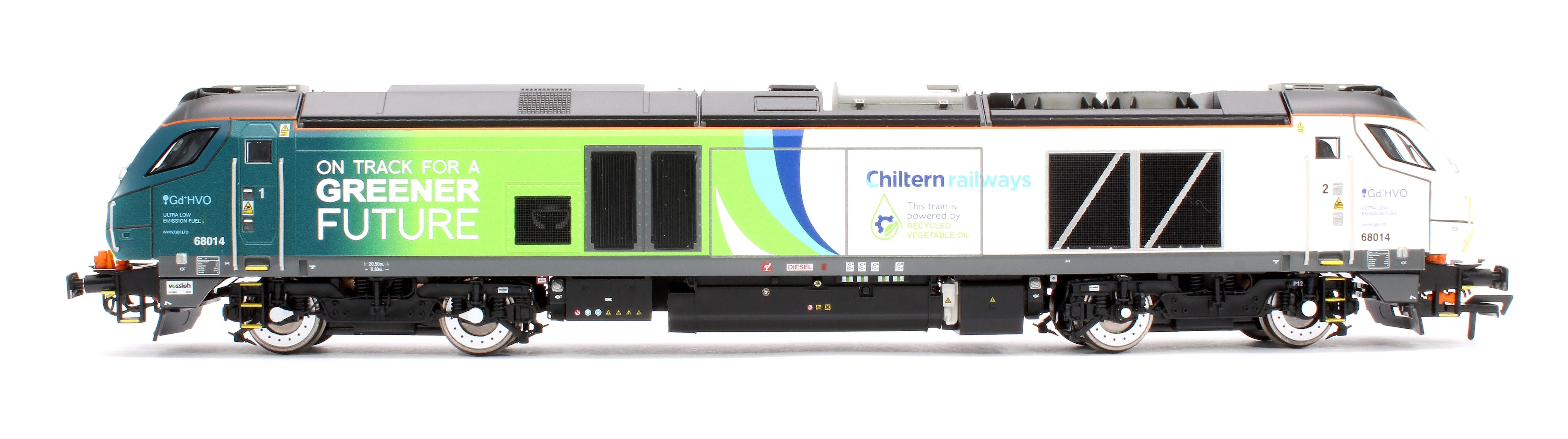 4D-022-028D Class 68 68014 Chiltern Green Bio Fuel Livery Diesel Locomotive - DCC Fitted - Image 6