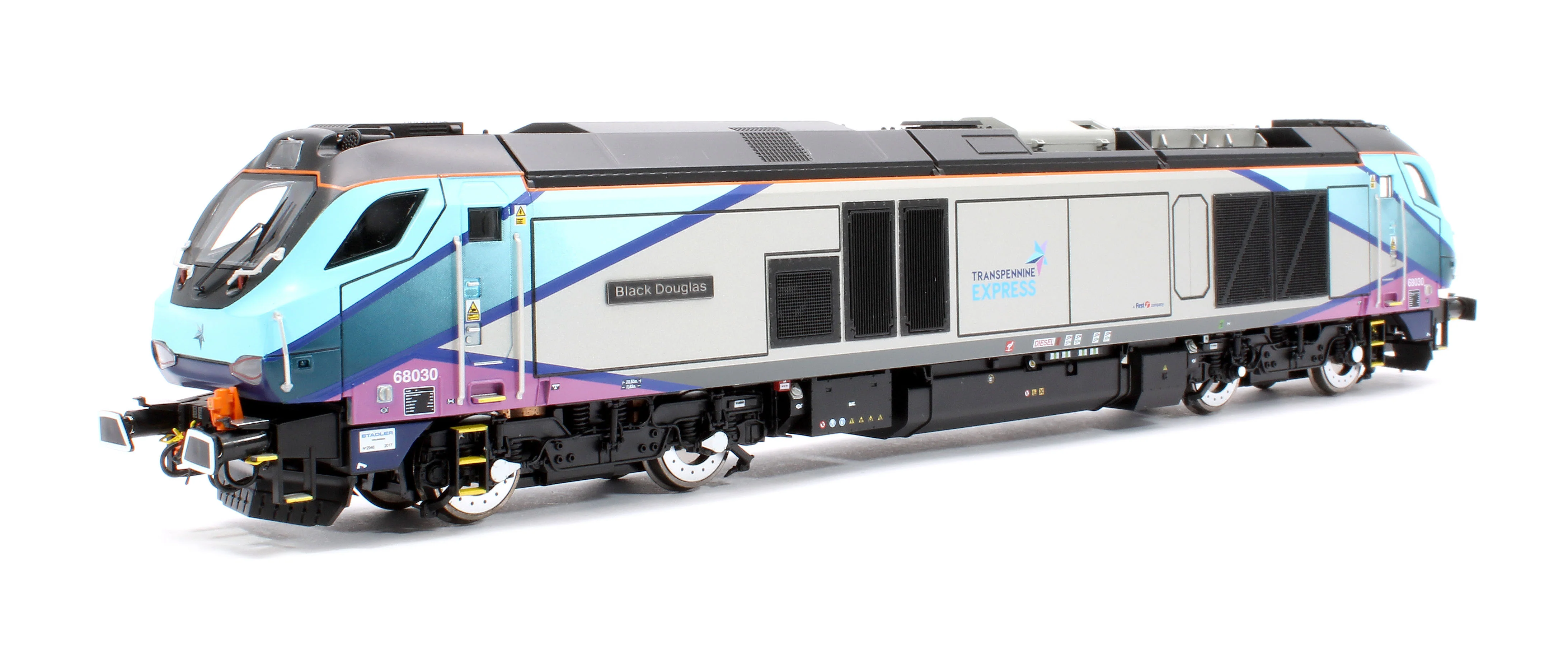 4D-022-025S Class 68 "Black Douglas" 68030 Transpenine Express Diesel Locomotive - Sound Fitted
