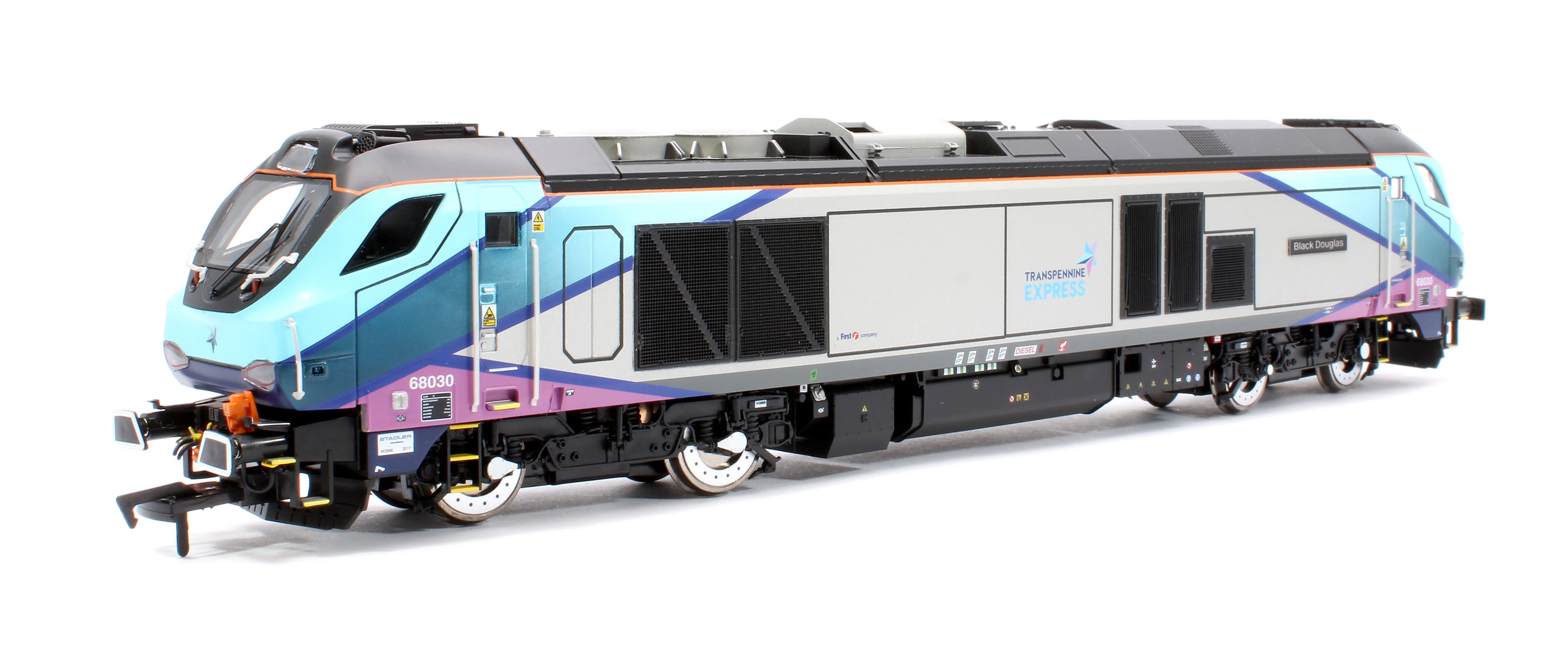 4D-022-025S Class 68 "Black Douglas" 68030 Transpenine Express Diesel Locomotive - Sound Fitted - Image 3