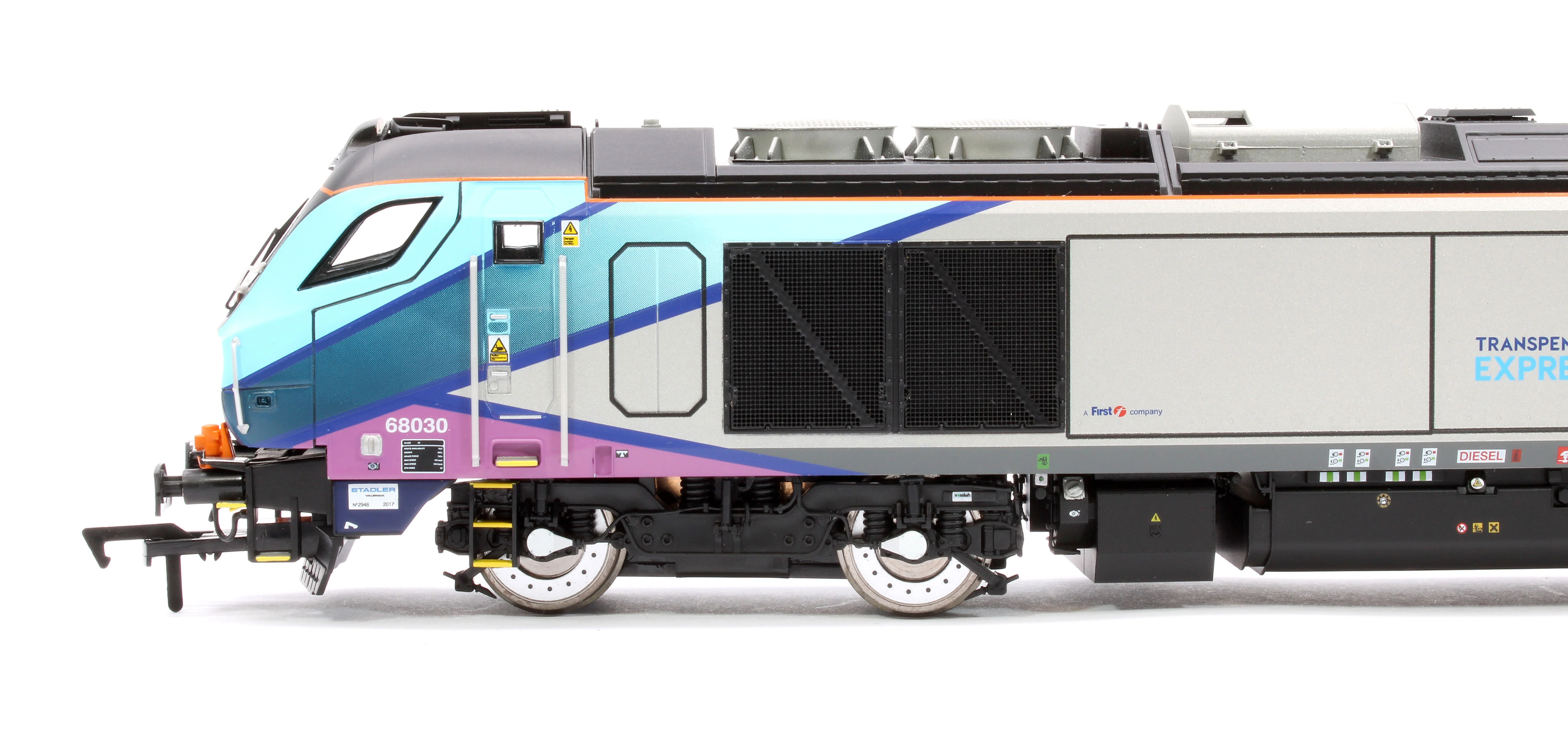 4D-022-025S Class 68 "Black Douglas" 68030 Transpenine Express Diesel Locomotive - Sound Fitted - Image 7