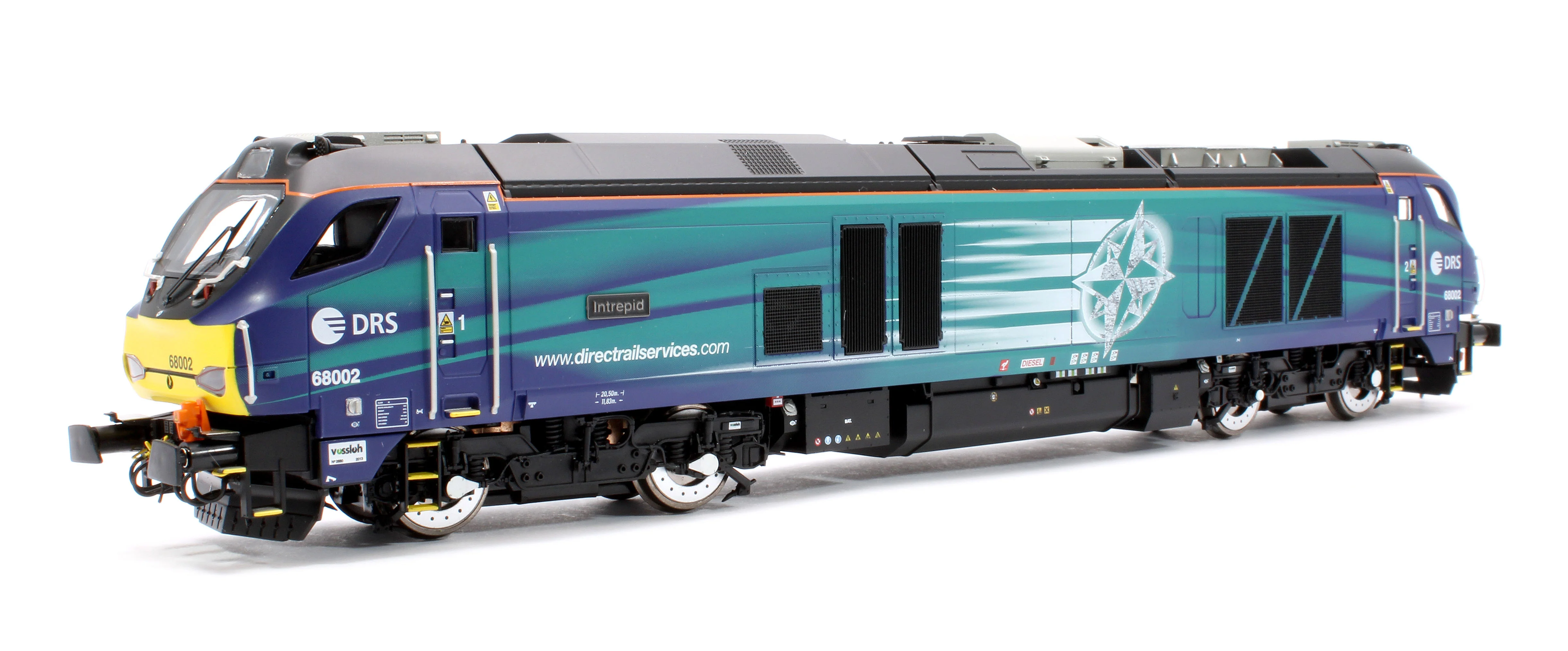 4D-022-027S Class 68 "Intrepid" 68002 Compass New DRS Logo Diesel Locomotive -Sound Fitted