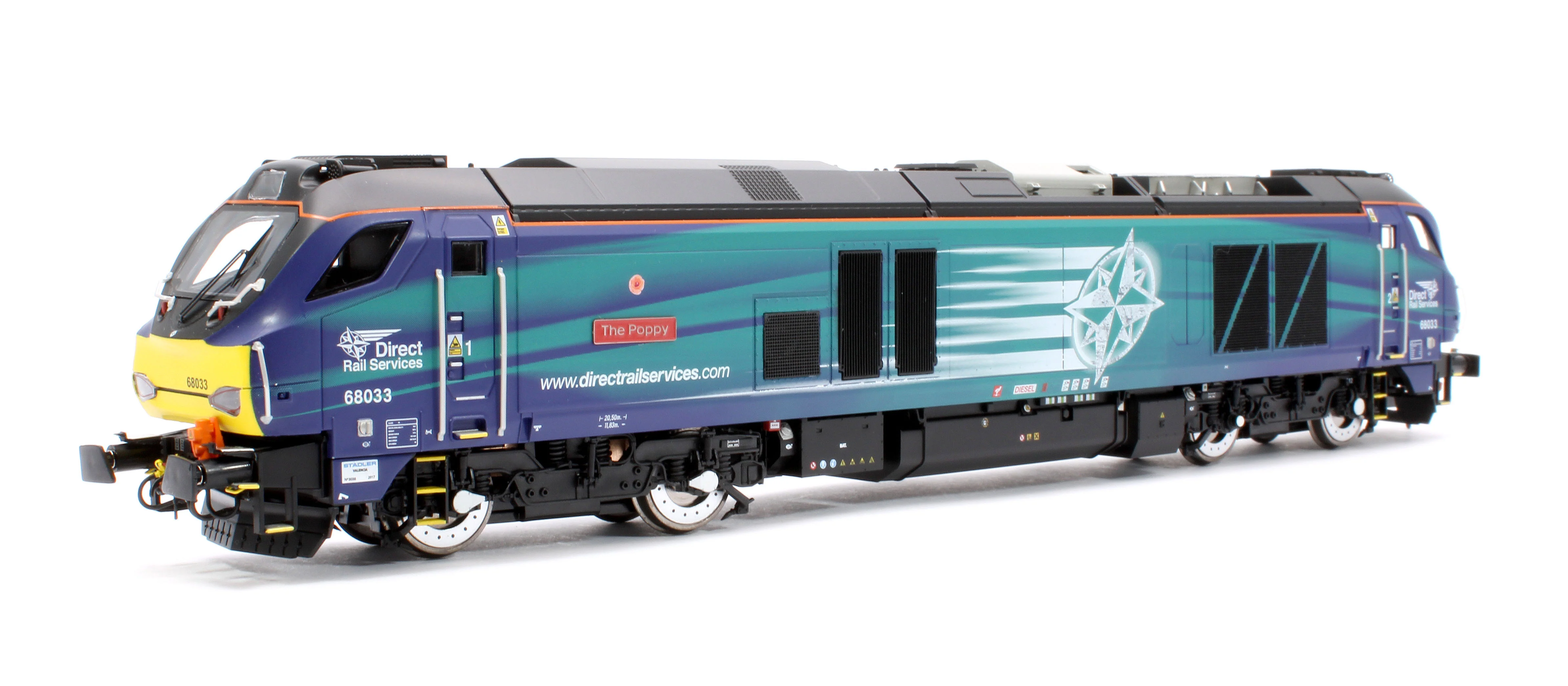 4D-022-026 Class 68 "The Poppy" 68033 DRS Compass with Poppy Diesel Locomotive