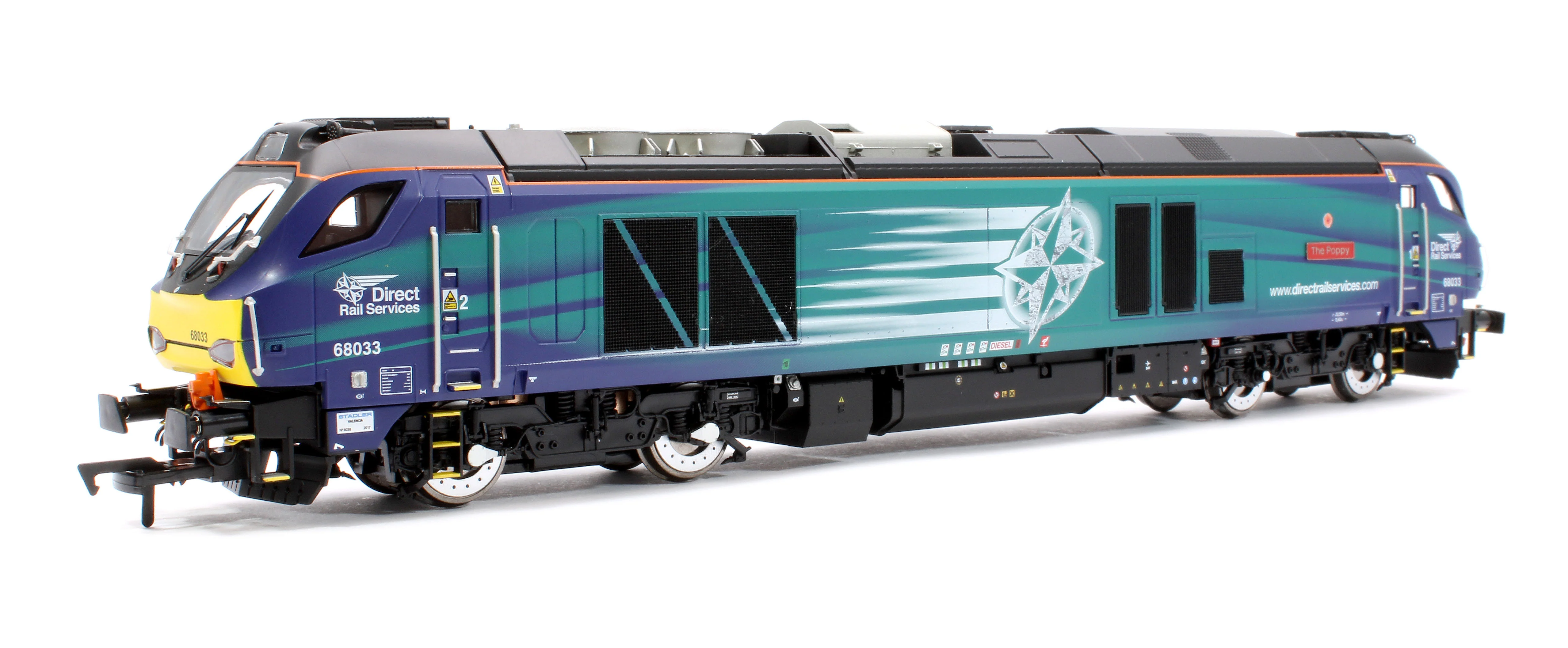 4D-022-026 Class 68 "The Poppy" 68033 DRS Compass with Poppy Diesel Locomotive - Image 3