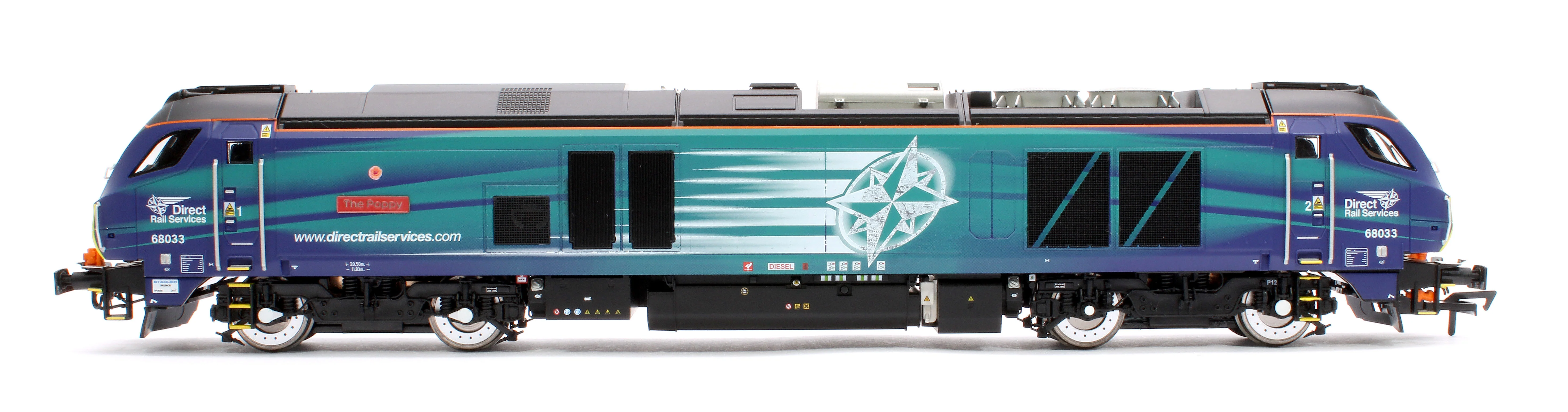 4D-022-026 Class 68 "The Poppy" 68033 DRS Compass with Poppy Diesel Locomotive - Image 6