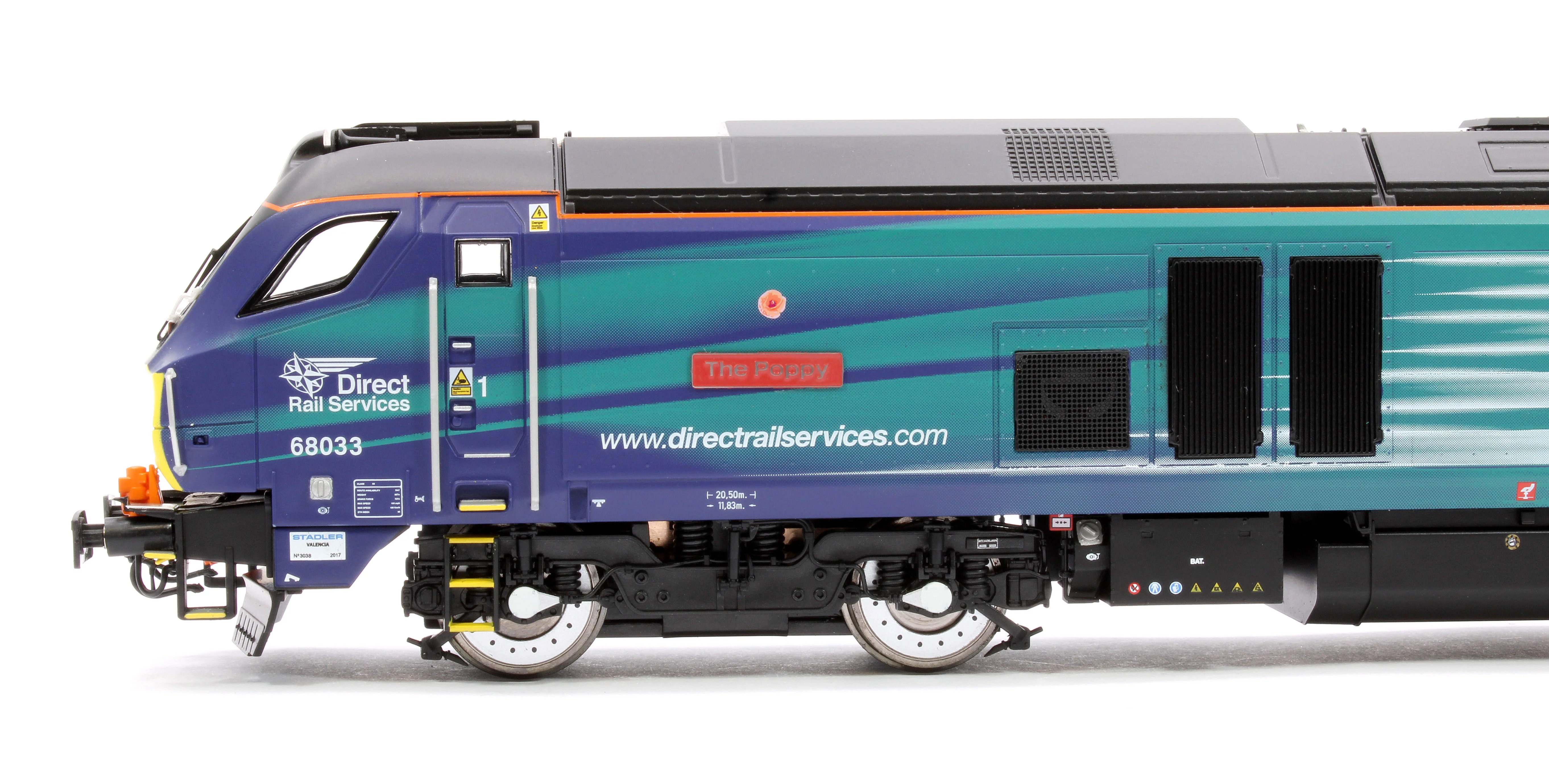 4D-022-026 Class 68 "The Poppy" 68033 DRS Compass with Poppy Diesel Locomotive - Image 7