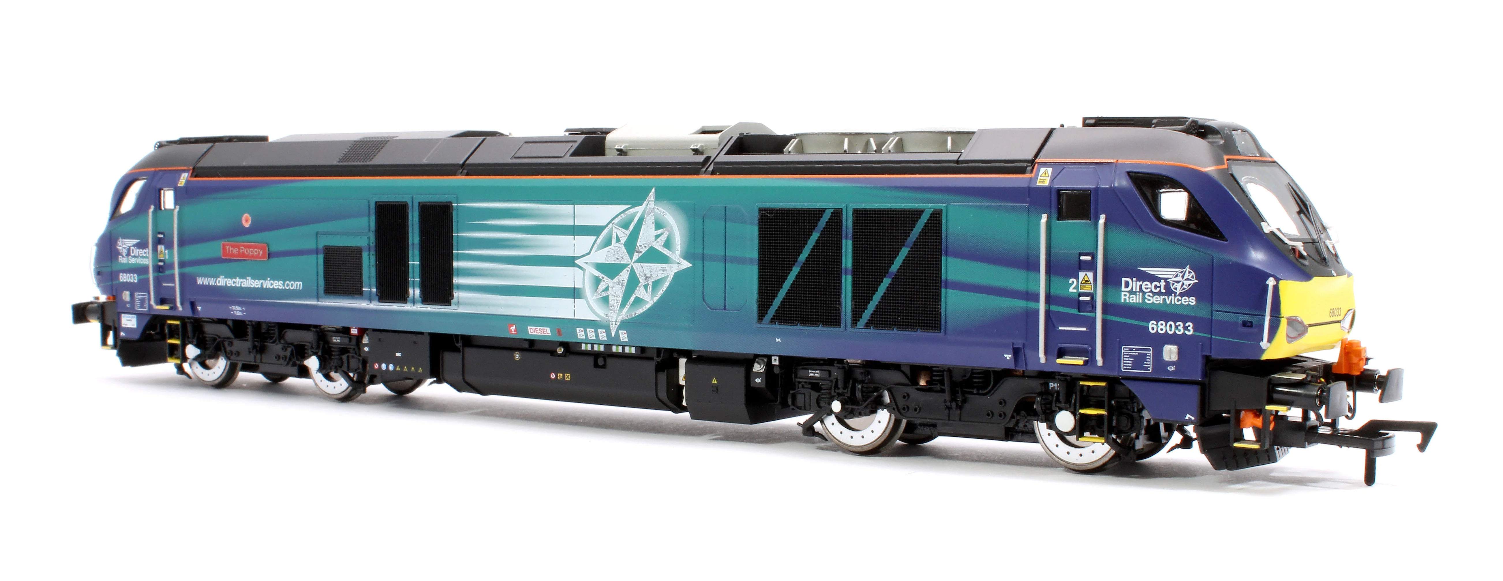 4D-022-026S Class 68 "The Poppy" 68033 DRS Compass with Poppy Diesel Locomotive - Sound Fitted - Image 2