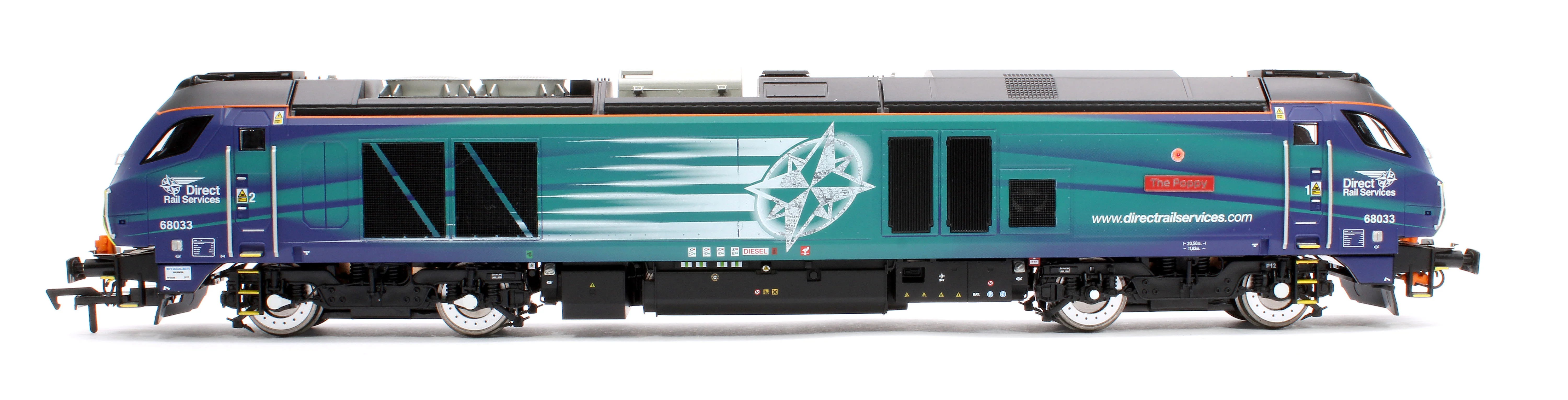 4D-022-026S Class 68 "The Poppy" 68033 DRS Compass with Poppy Diesel Locomotive - Sound Fitted - Image 5