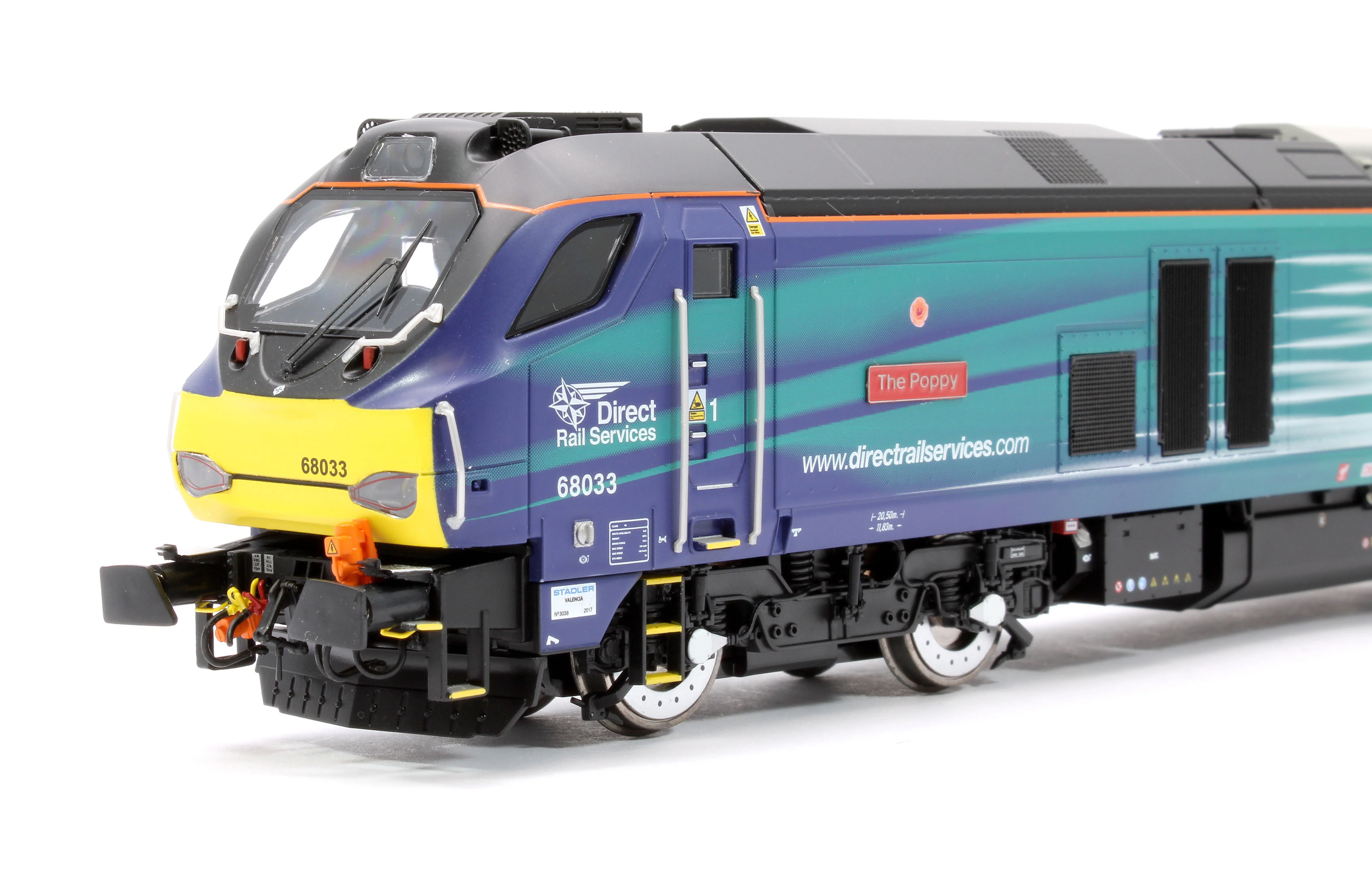 4D-022-026S Class 68 "The Poppy" 68033 DRS Compass with Poppy Diesel Locomotive - Sound Fitted - Image 9