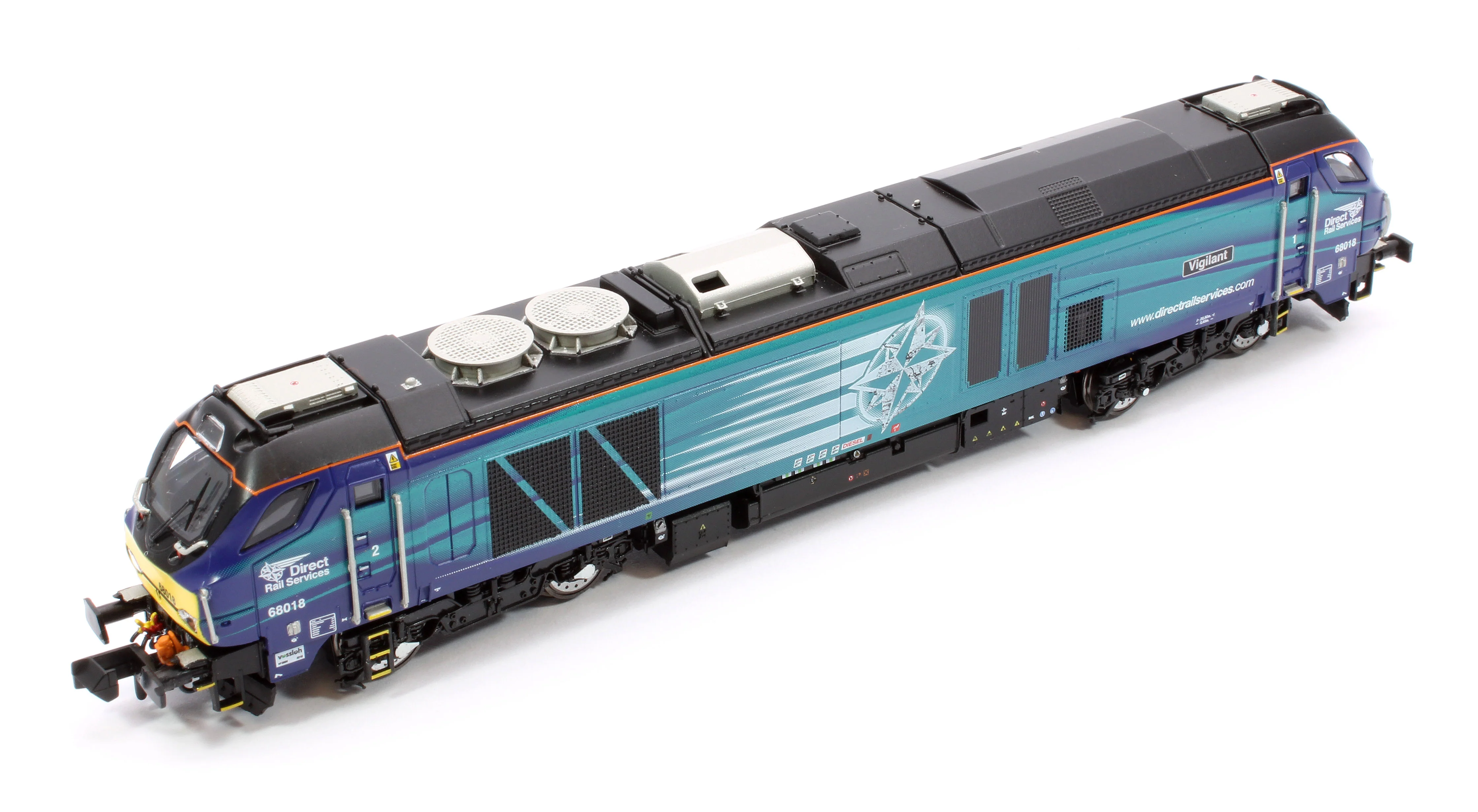 2D-022-013S Class 68 Vigilant 68018 DRS Compass Diesel Locomotive - DCC Sound - Image 12