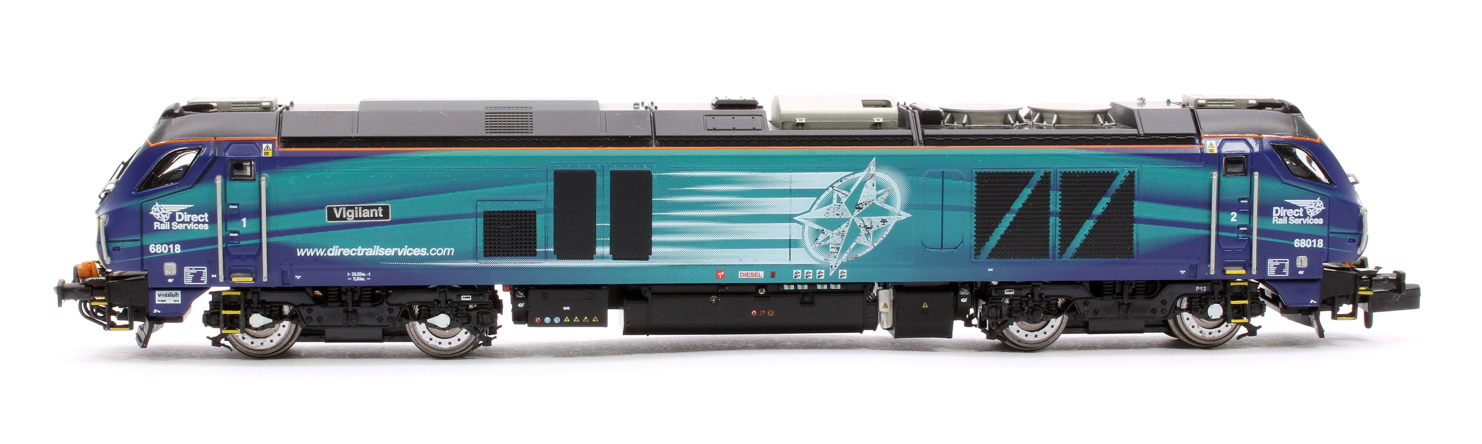 2D-022-013S Class 68 Vigilant 68018 DRS Compass Diesel Locomotive - DCC Sound - Image 5