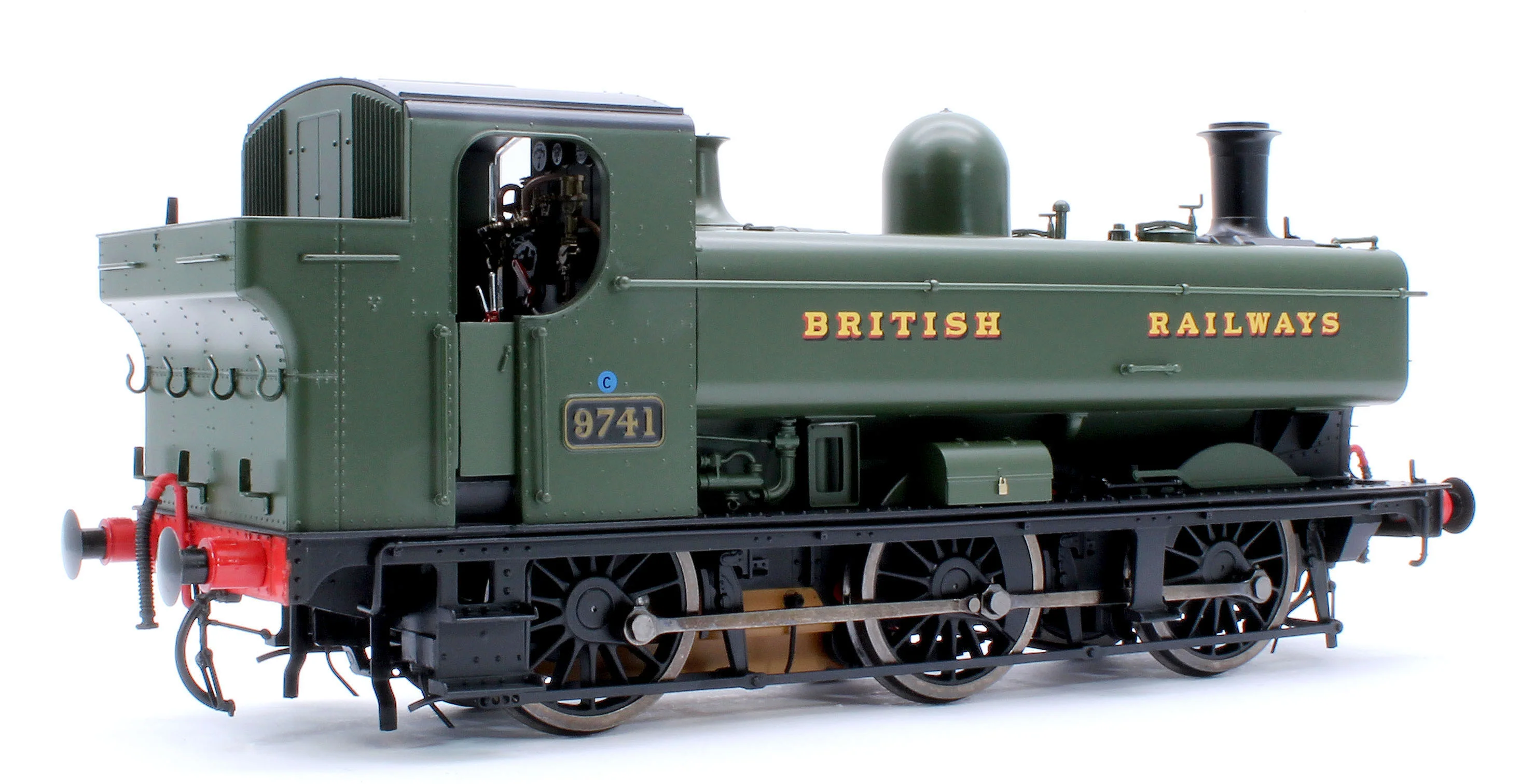 7S-007-020D Class 87xx Pannier 'British Railways' GWR Green 9741 - Steam Tank Locomotive - DCC Fitted - Image 4