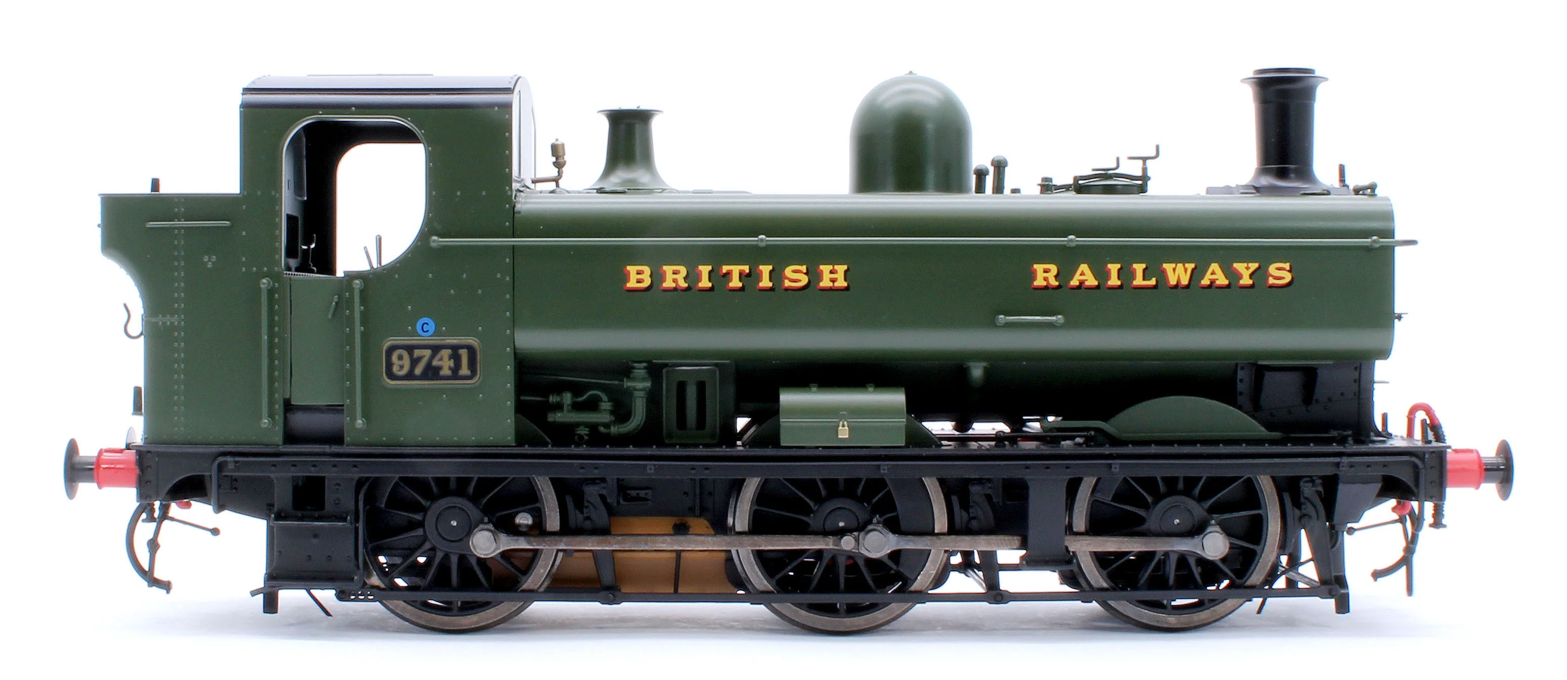 7S-007-020D Class 87xx Pannier 'British Railways' GWR Green 9741 - Steam Tank Locomotive - DCC Fitted - Image 5