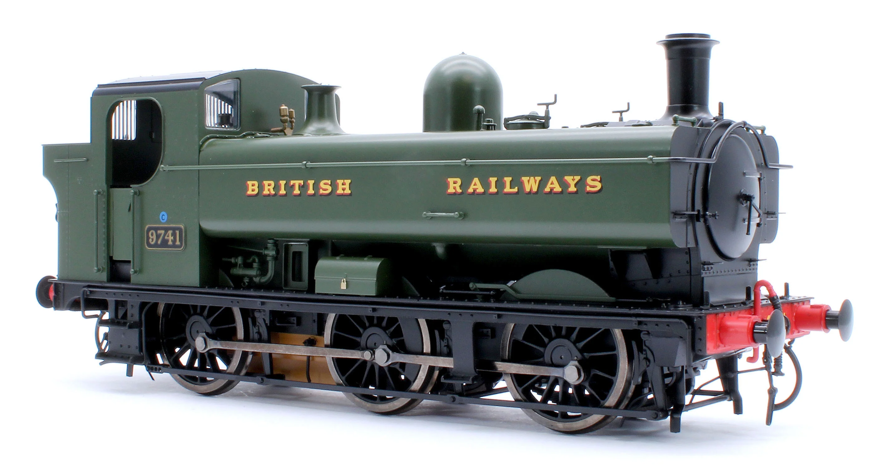 7S-007-020S Class 87xx Pannier 'British Railways' GWR Green 9741 - Steam Tank Locomotive - Sound Fitted - Image 6