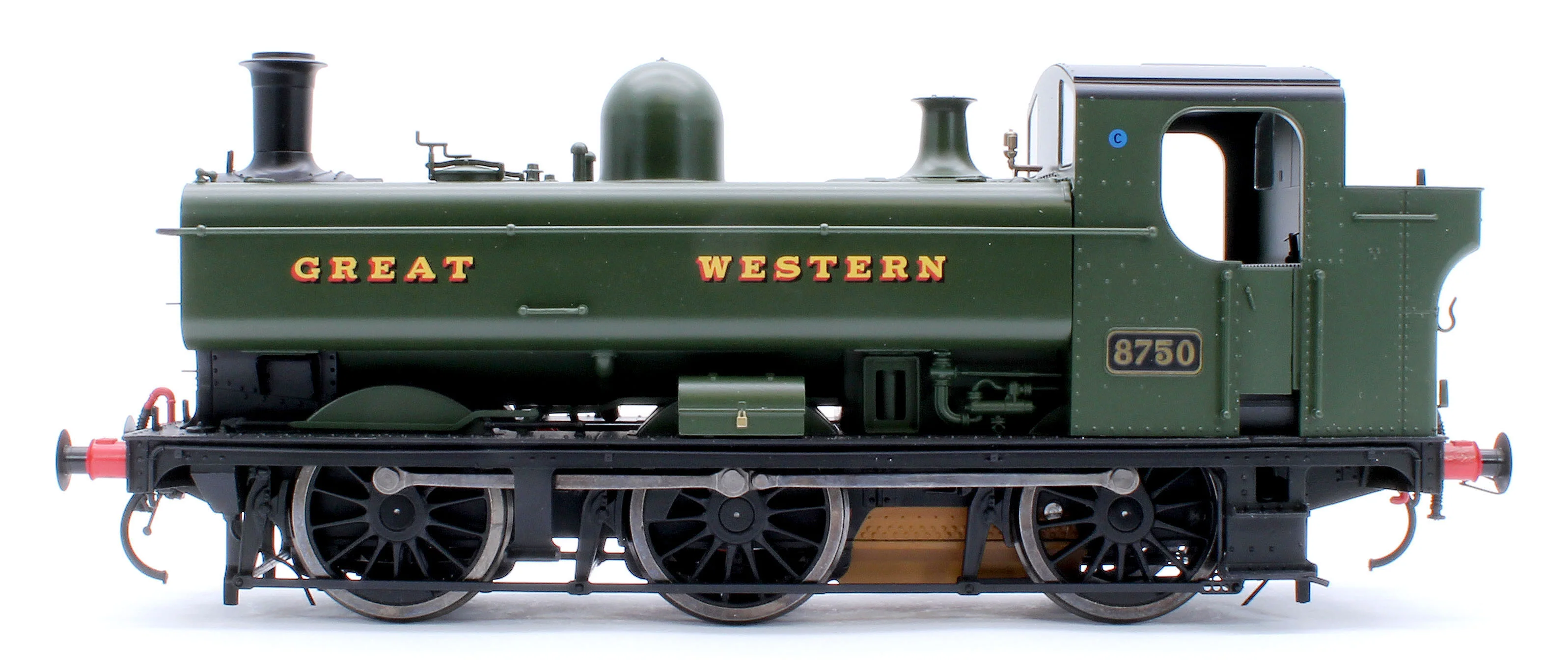 7S-007-018D Class 87xx Pannier 'Great Western' Green 8750 - Steam Tank Locomotive - DCC Fitted - Image 2
