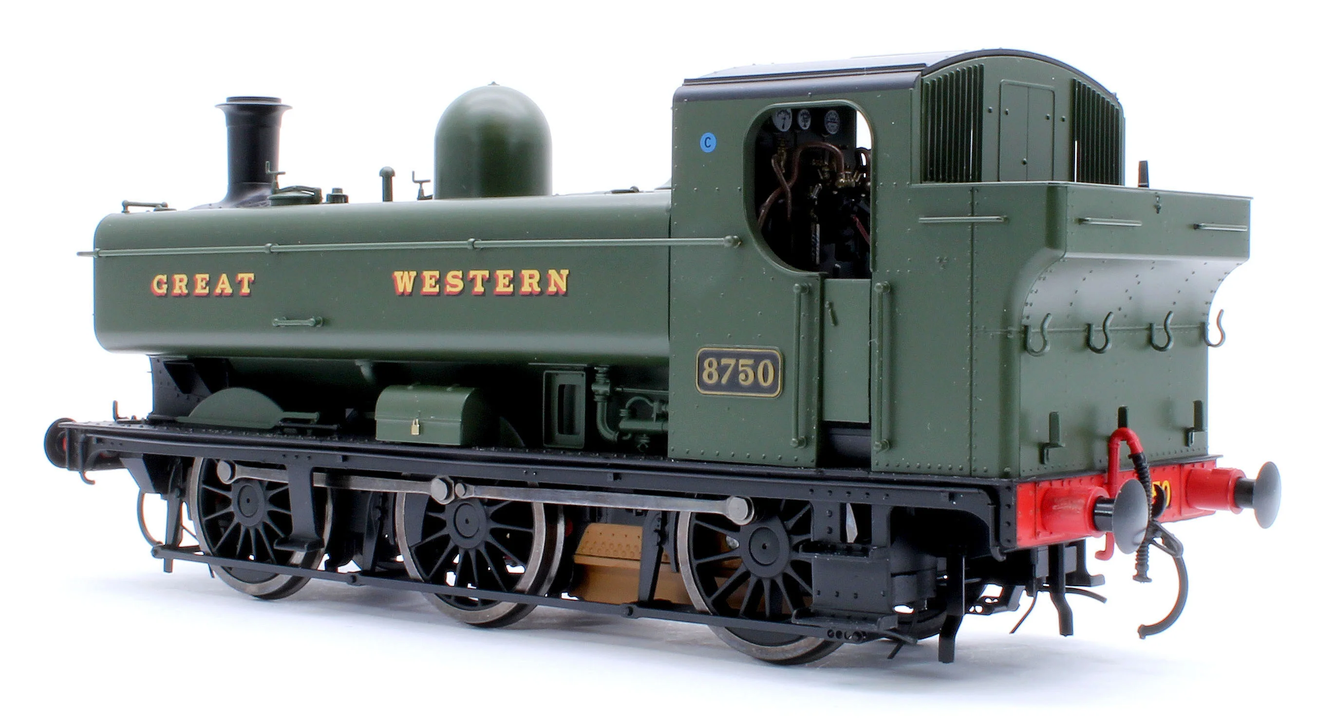 7S-007-018D Class 87xx Pannier 'Great Western' Green 8750 - Steam Tank Locomotive - DCC Fitted - Image 3