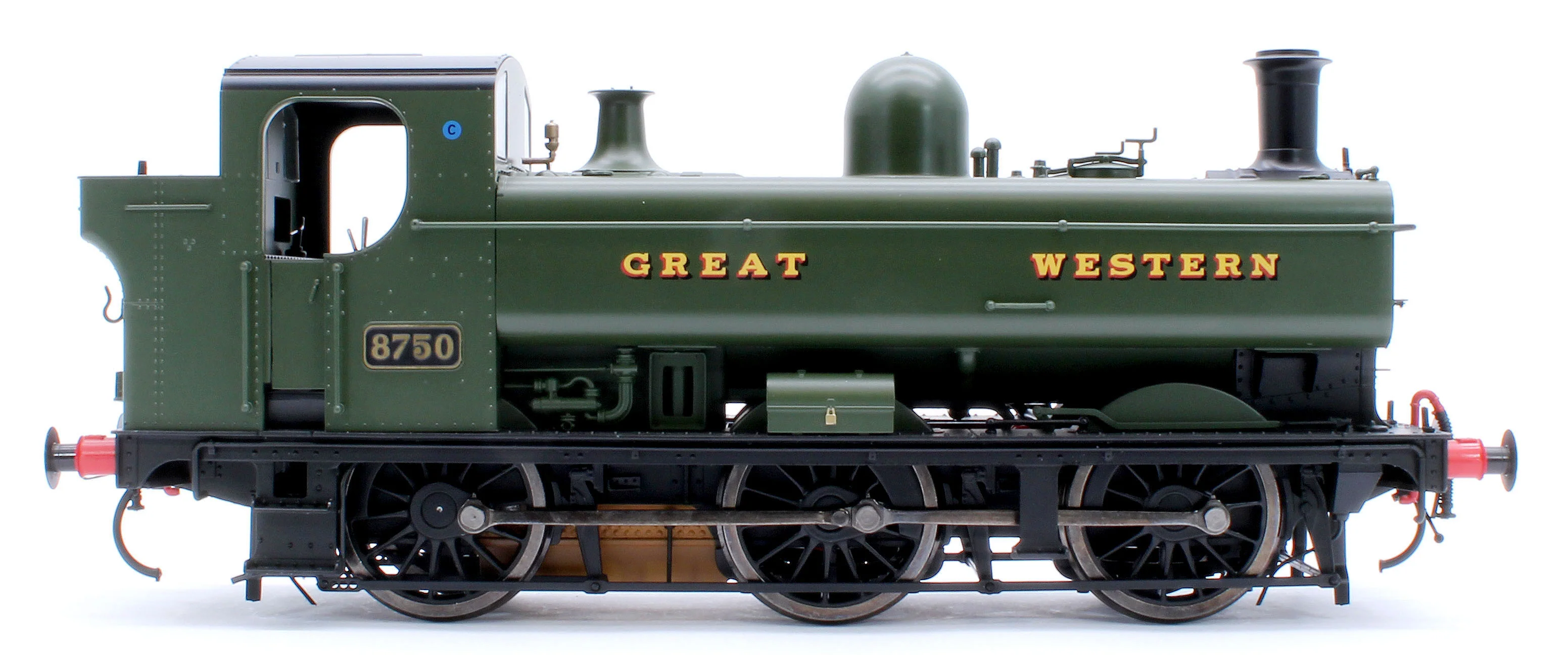 7S-007-018S Class 87xx Pannier 'Great Western' Green 8750 - Steam Tank Locomotive - Sound Fitted - Image 5
