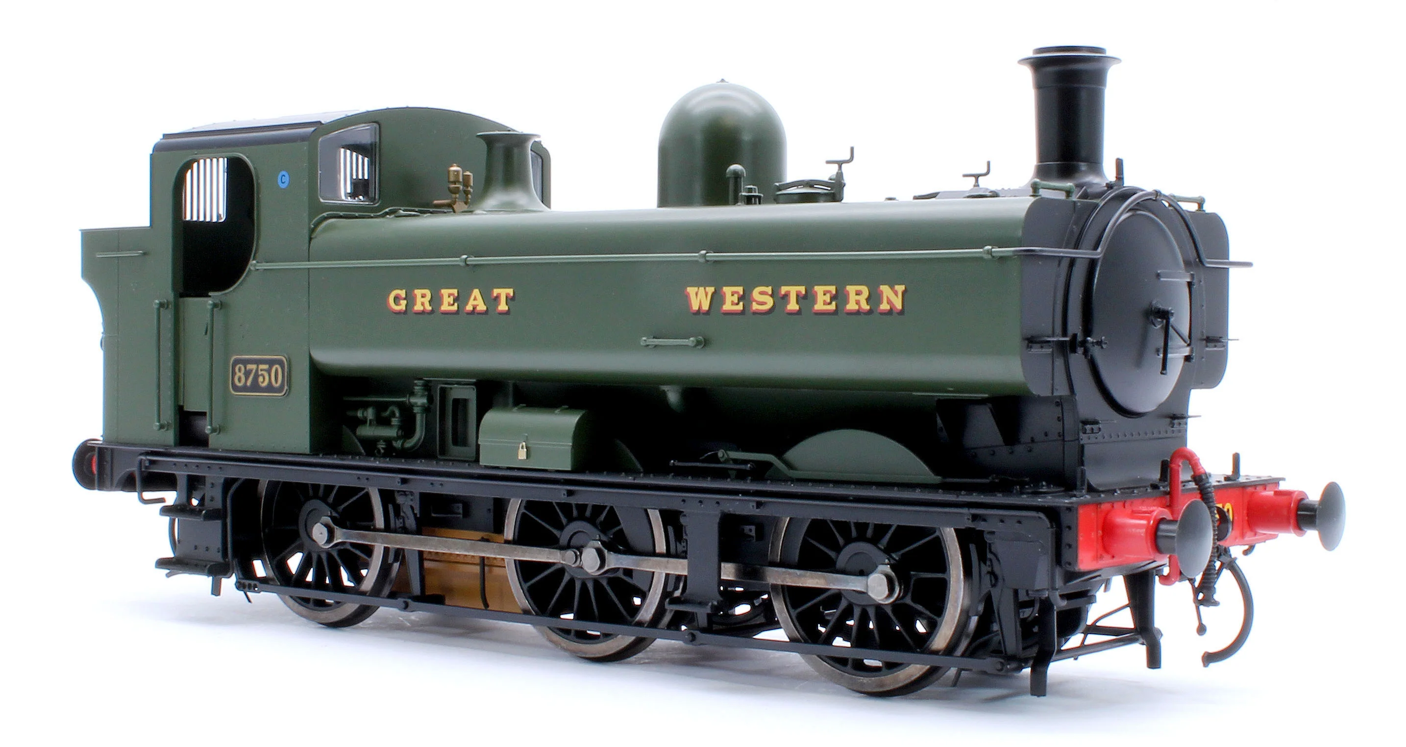 7S-007-018S Class 87xx Pannier 'Great Western' Green 8750 - Steam Tank Locomotive - Sound Fitted - Image 6