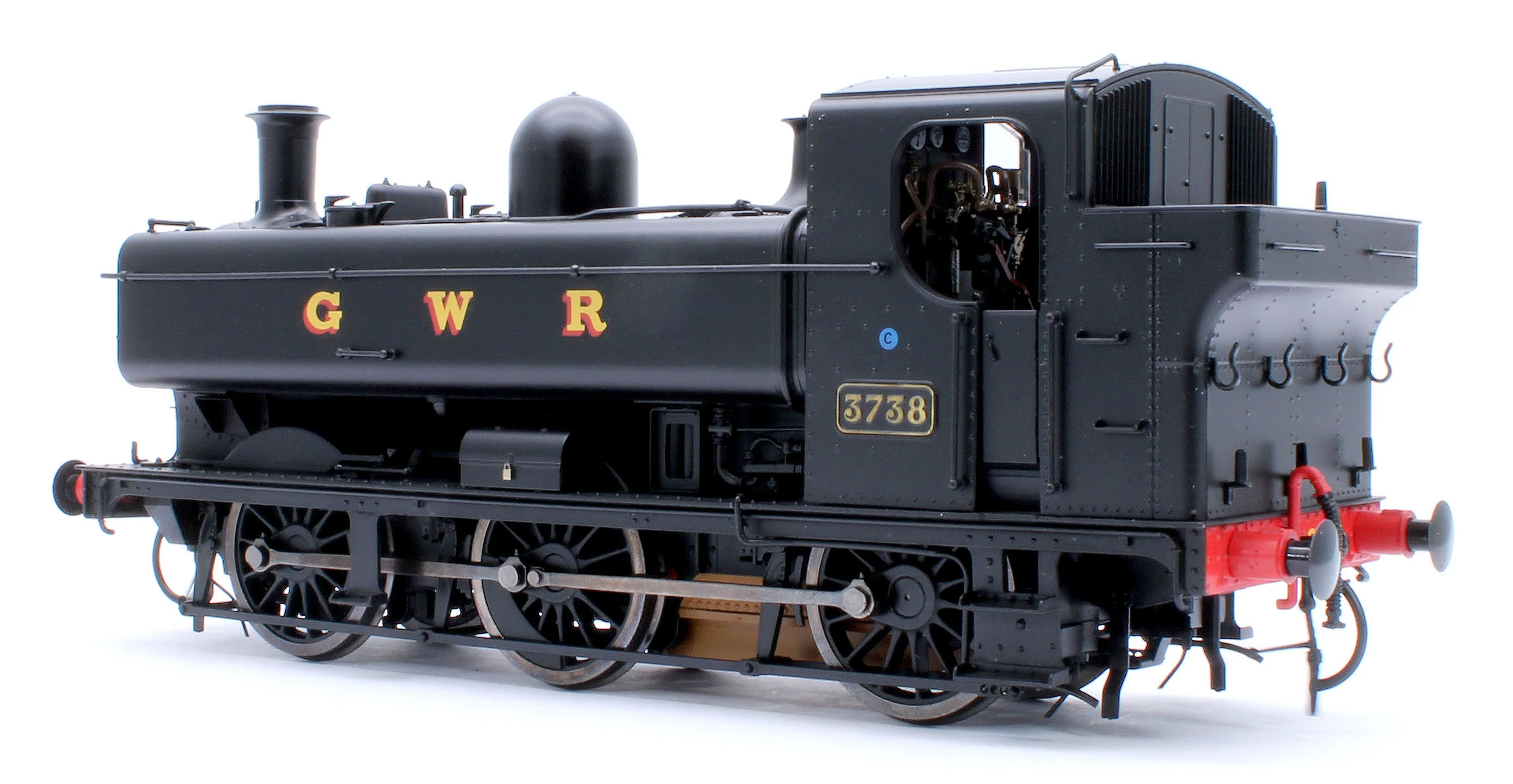 7S-007-019 Class 87xx Pannier GWR Black 3738 - Steam Tank Locomotive - Image 3