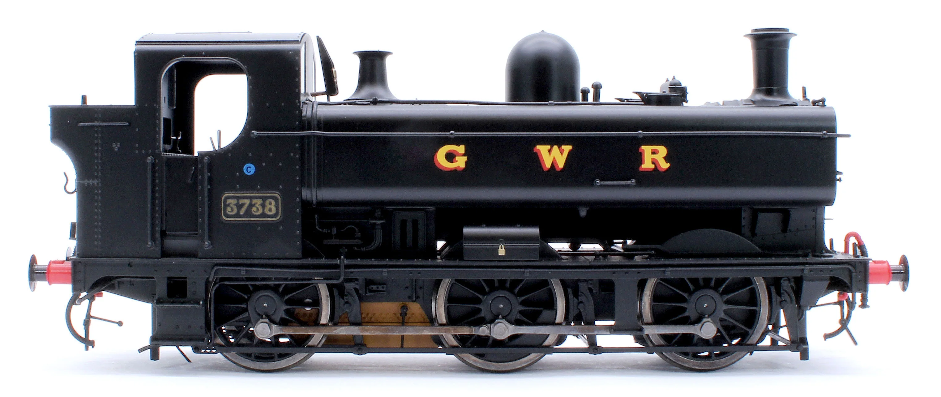 7S-007-019 Class 87xx Pannier GWR Black 3738 - Steam Tank Locomotive - Image 5