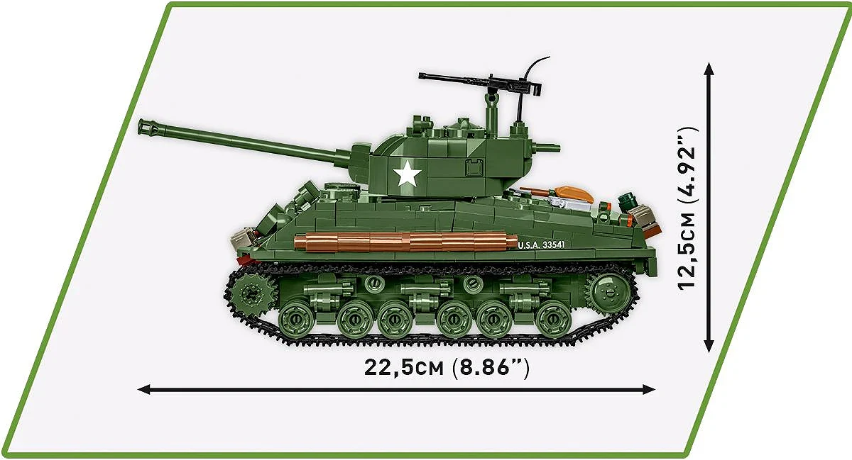 COB3118 Sherman M4A2E8(76) WWII (880 pcs) Model Kit - Image 13