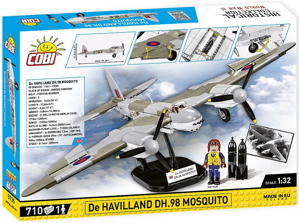 COB5735 De Havilland DH-98 Mosquito WWII (695 pcs) Model Kit - Image 14