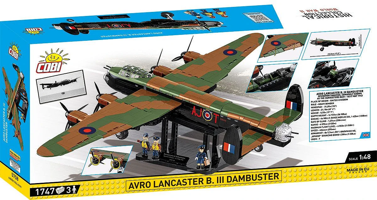 COB5758 Avro Lancaster B III Dambusters Executive Edition WWII (1795 pcs) Model Kit - Image 19