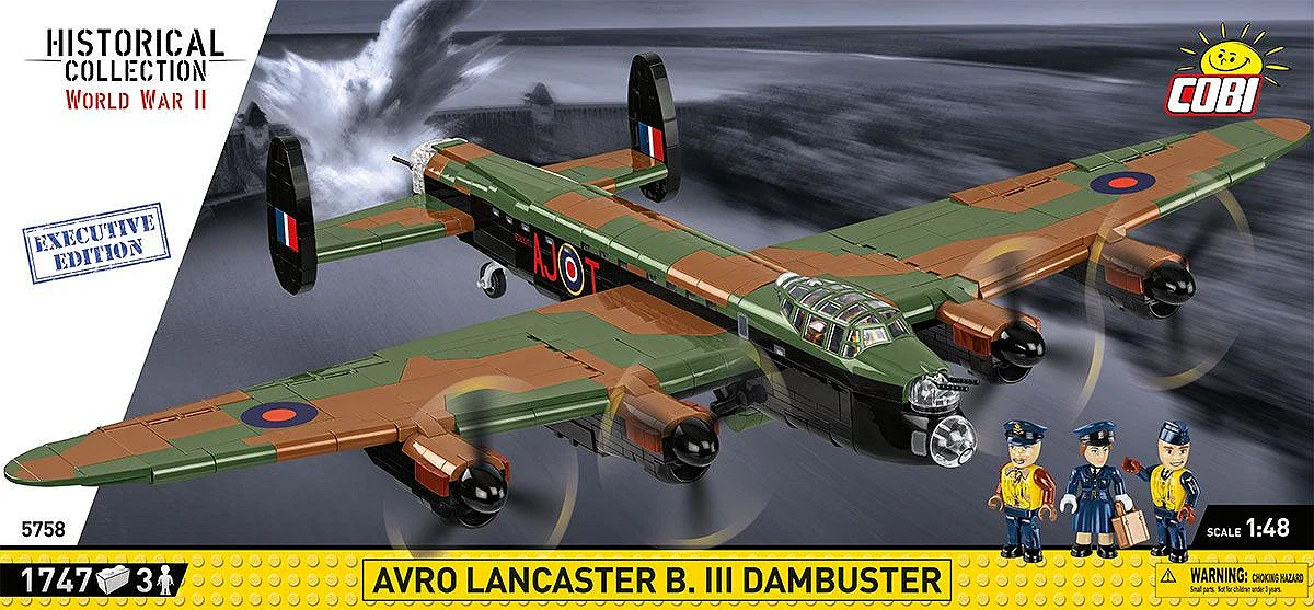 COB5758 Avro Lancaster B III Dambusters Executive Edition WWII (1795 pcs) Model Kit - Image 4