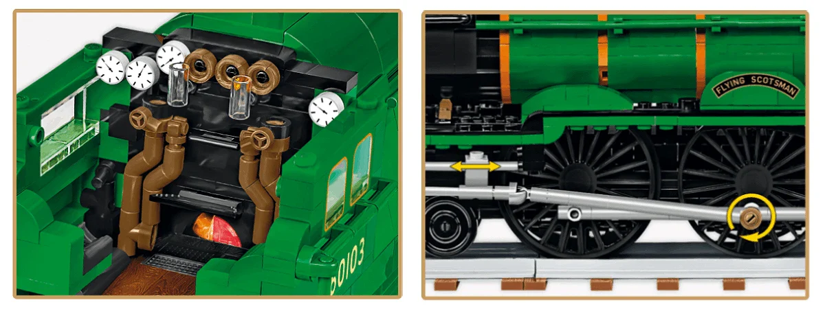 COB6292 Flying Scotsman Steam Locomotive (2700 pcs) Model Kit - Image 3
