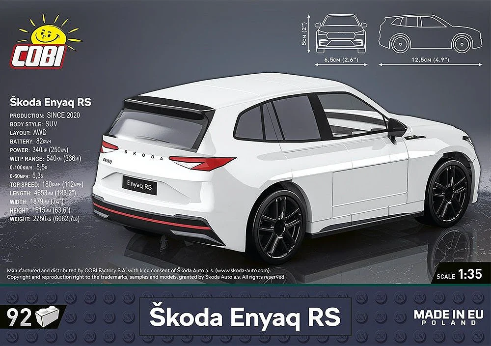 COB24575 Skoda Enyaq RS (102 pcs) Model Kit - Image 3