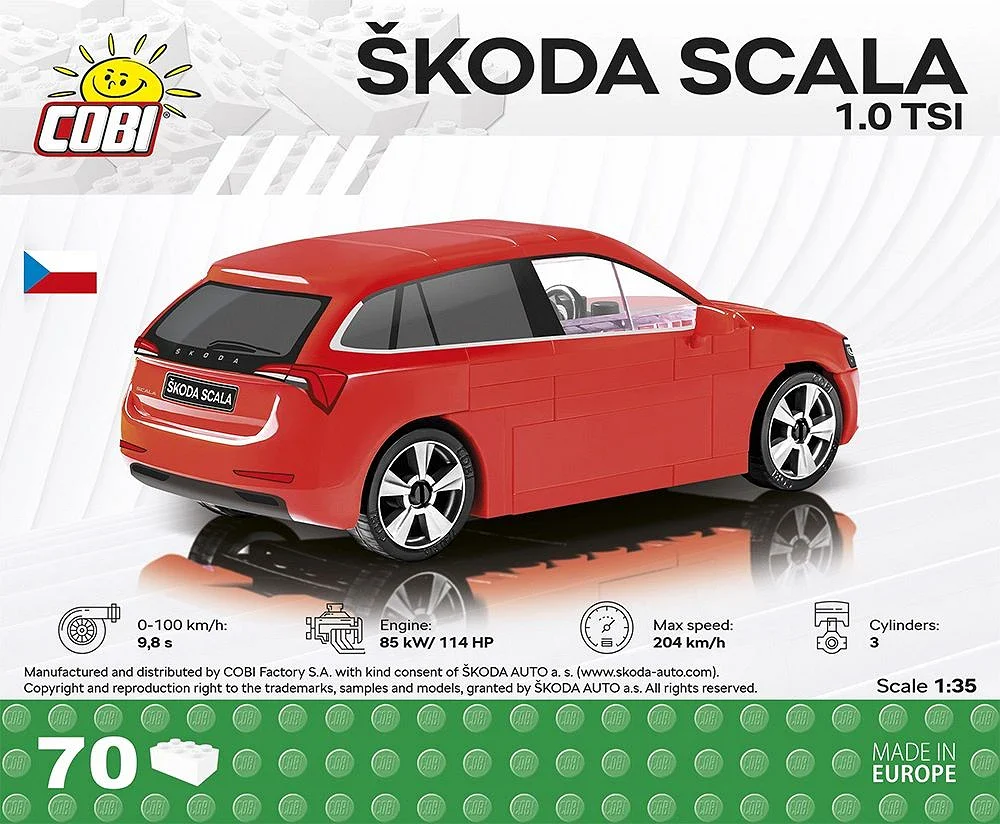 COB24582 Skoda Scala 1.0 TSI (70 pcs) Model Kit - Image 2