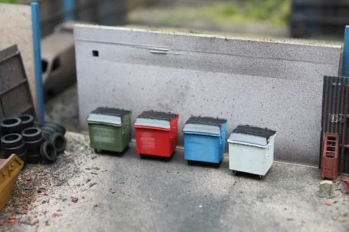 BSCLBGRN4 Commercial Lid Bins - Green - Pack of 4