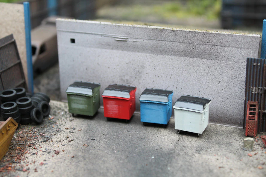 BSCBMULTI4 Commercial Lid Bins - Multicolour - Pack of 4