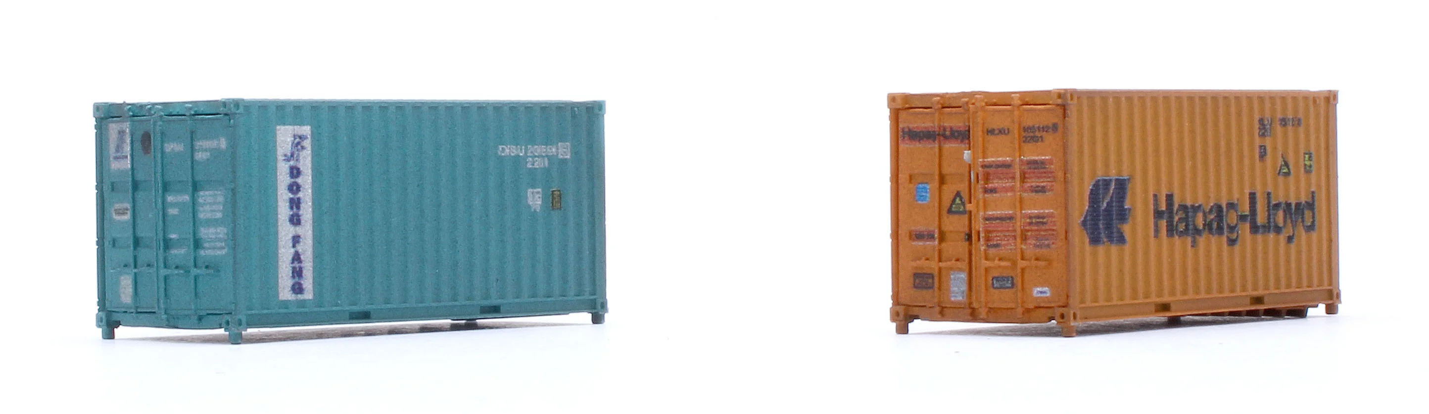 2F-028-207 20ft Container Set (2) Hapag-Lloyd/Dong Fang - Weathered - Image 5