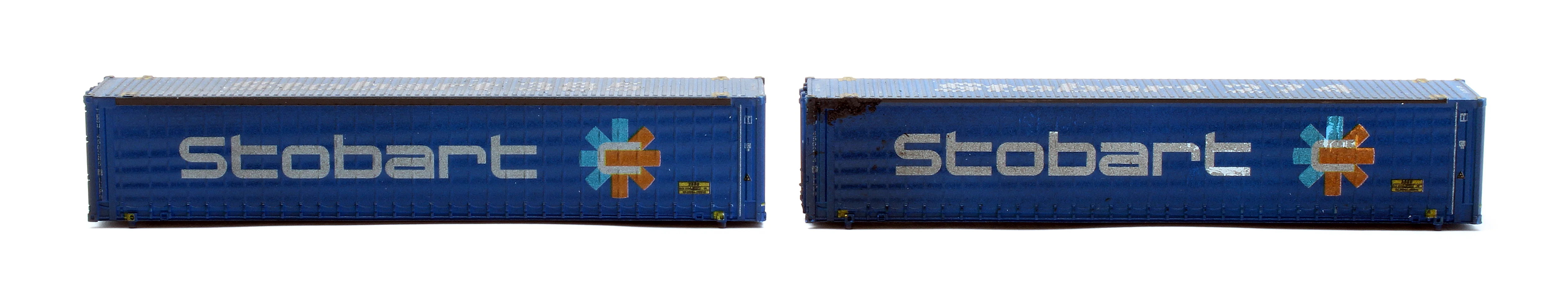 2F-028-220 45FT Curtain Side Container 'Stobart TESU' - Weathered - Image 3