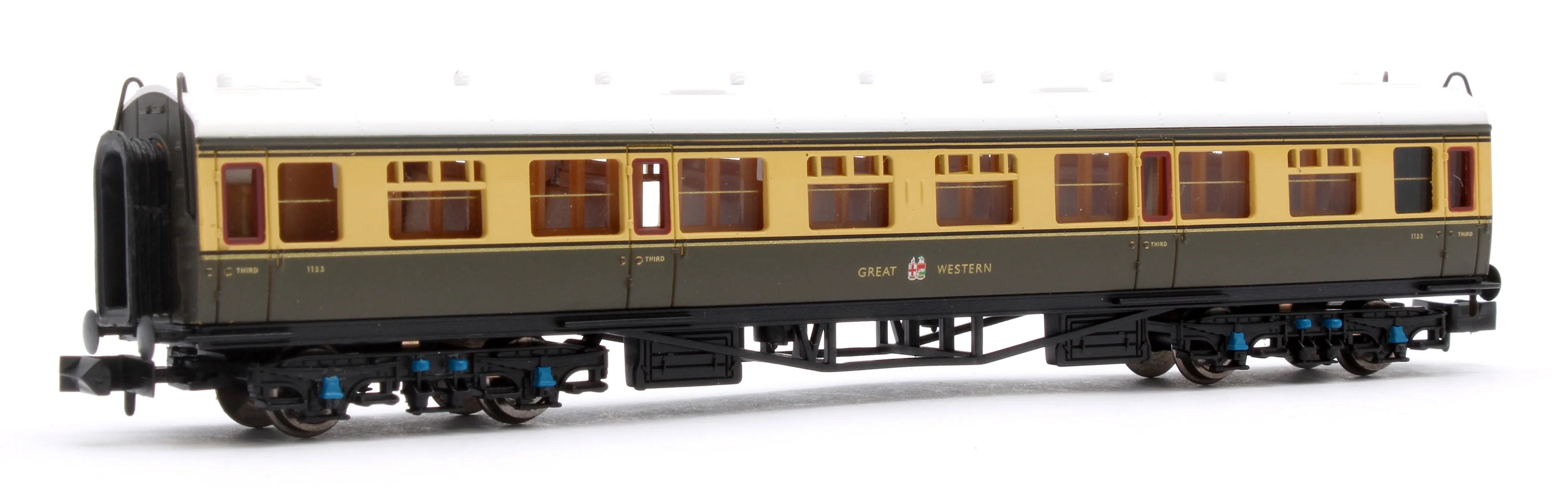 2P-000-160 Collett Coach Chocolate & Cream 3rd Great Western 1133 - Image 3