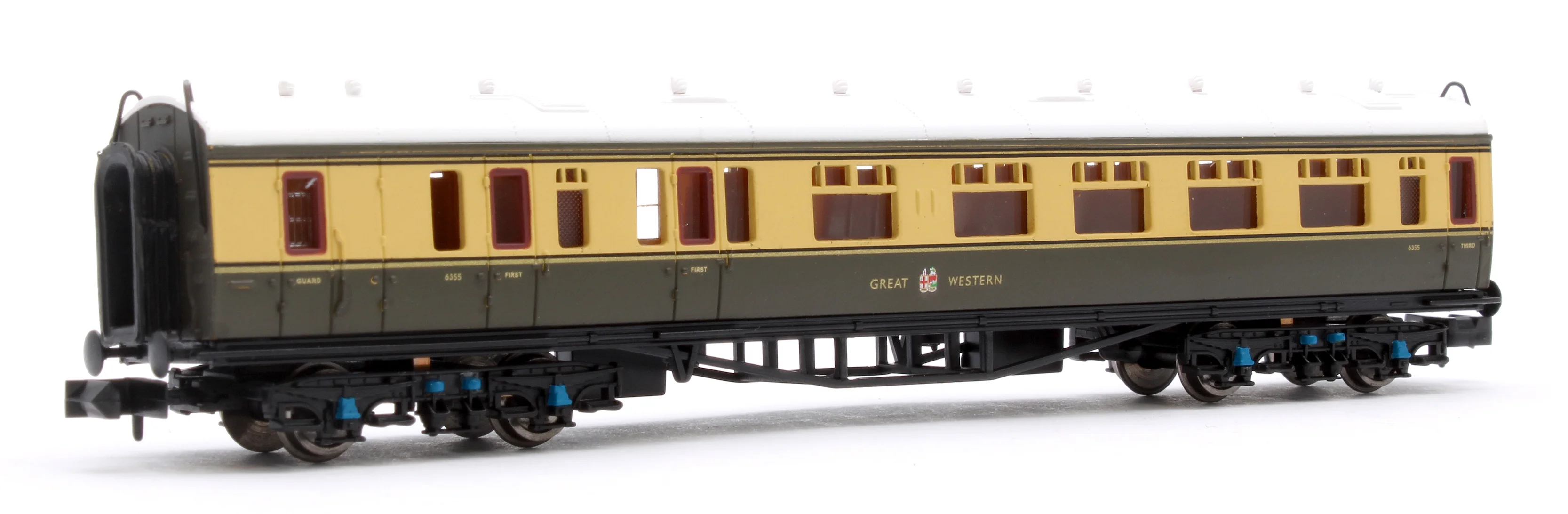 2P-000-284 Collett Coach Chocolate & Cream Brake Composite Great Western 6355