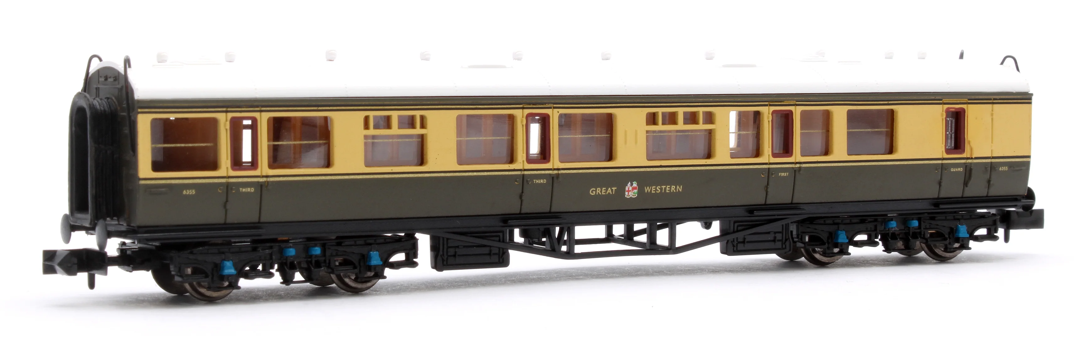 2P-000-284 Collett Coach Chocolate & Cream Brake Composite Great Western 6355 - Image 3