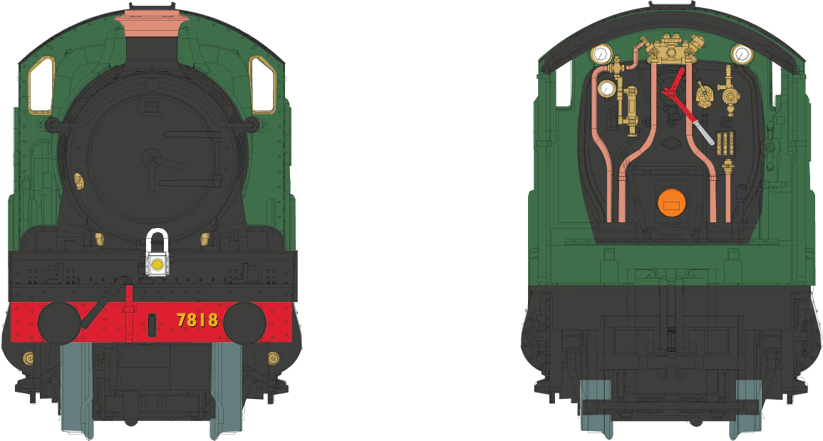 2S-001-005S 4-6-0 Granville Manor 7818 Green Shirt Button Steam Locomotive - DCC Sound - Image 3